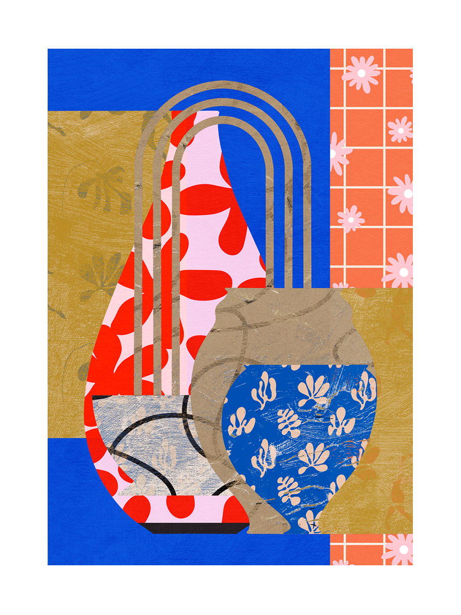 Patterned Vases Poster