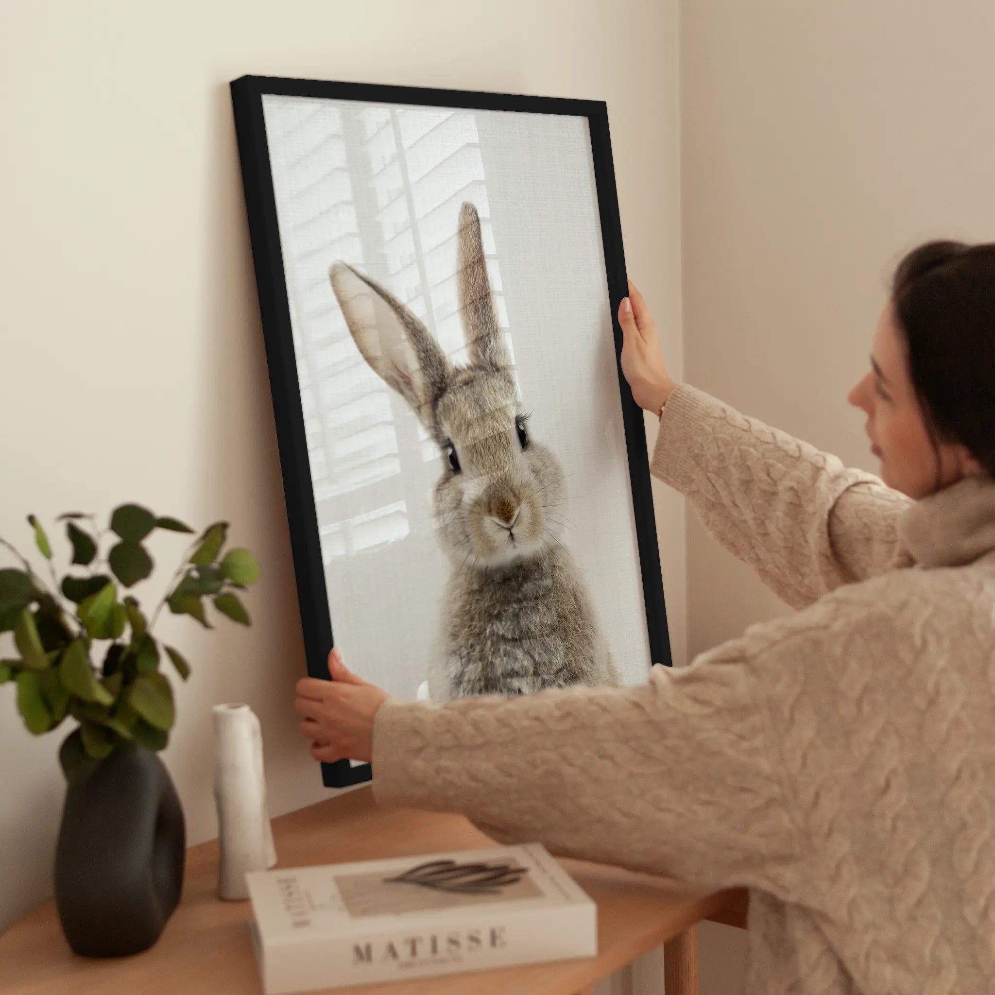 Peekaboo Bunny wird aufgehängt