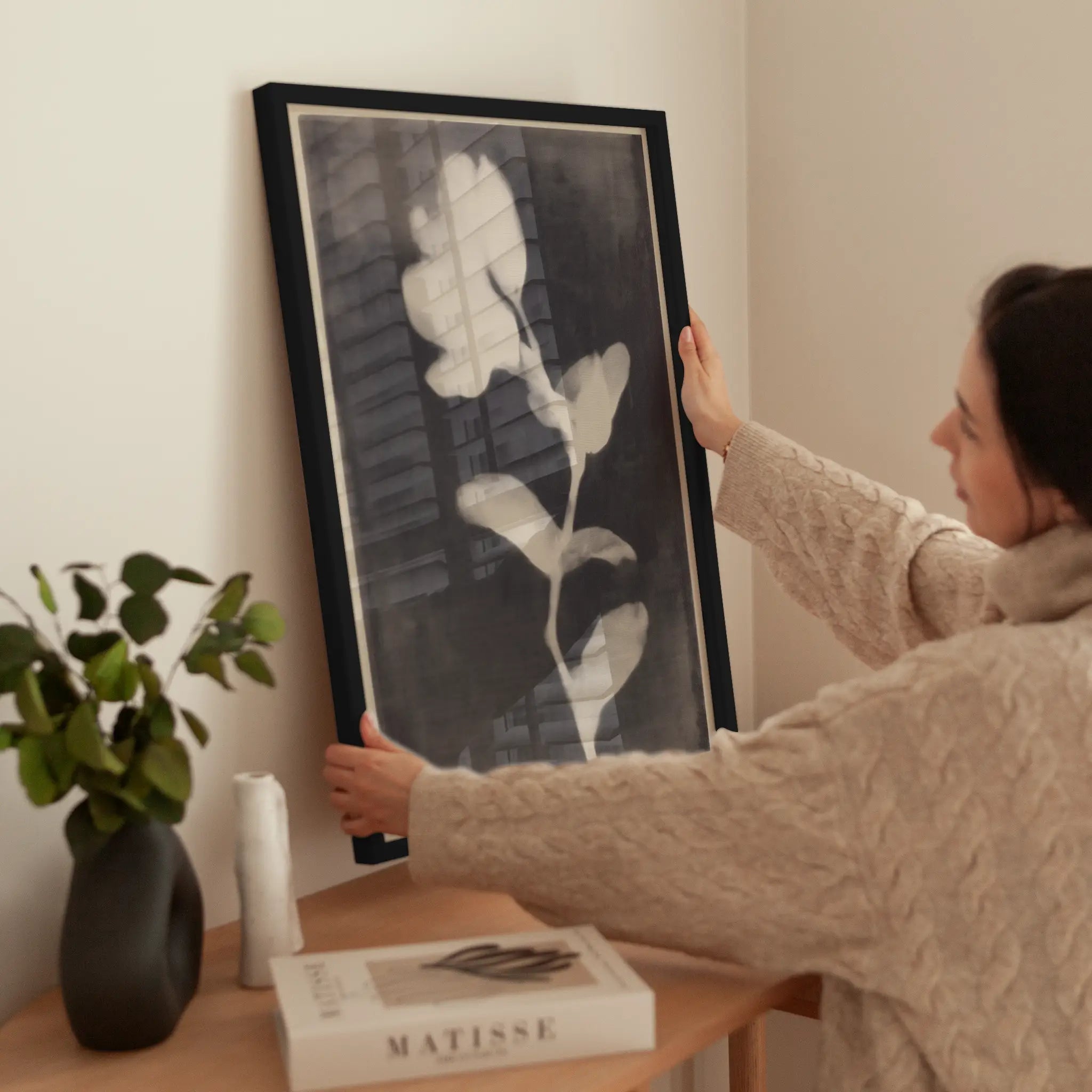 Photogram wird aufgehängt