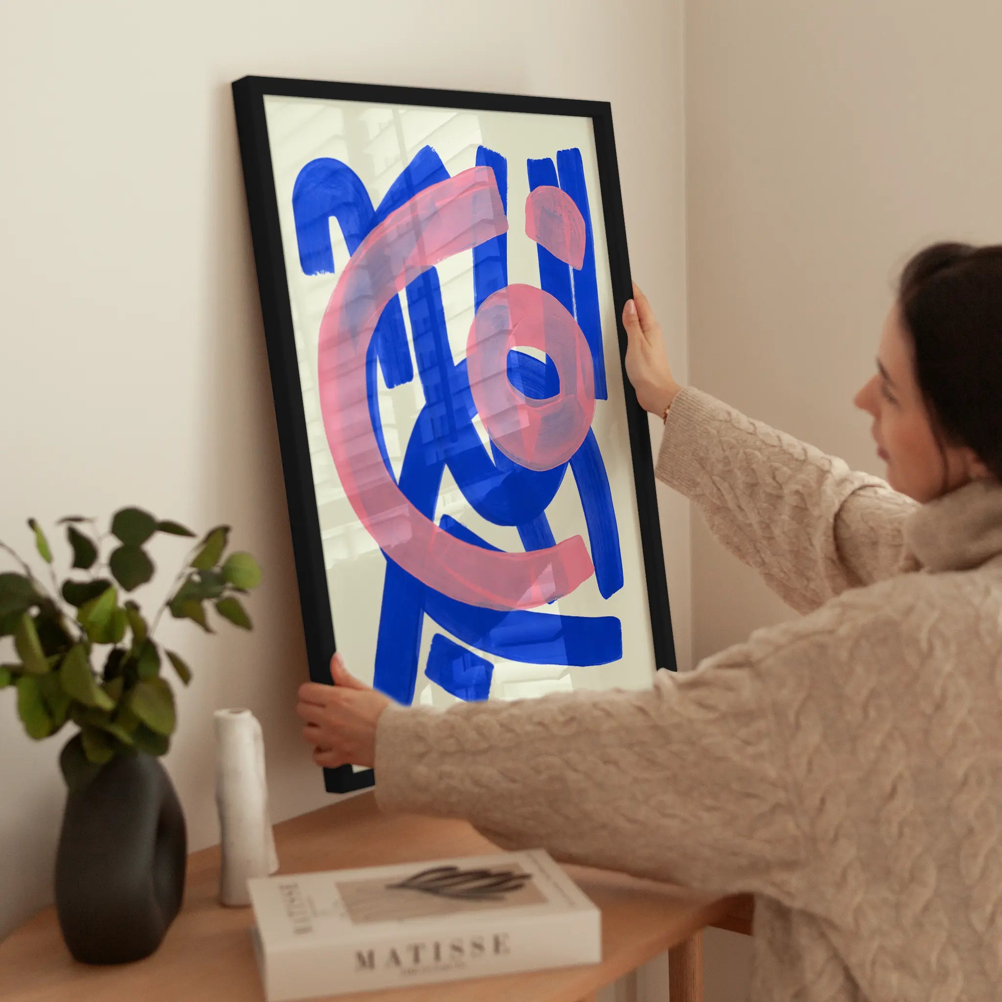 Pink Overlap wird aufgehängt