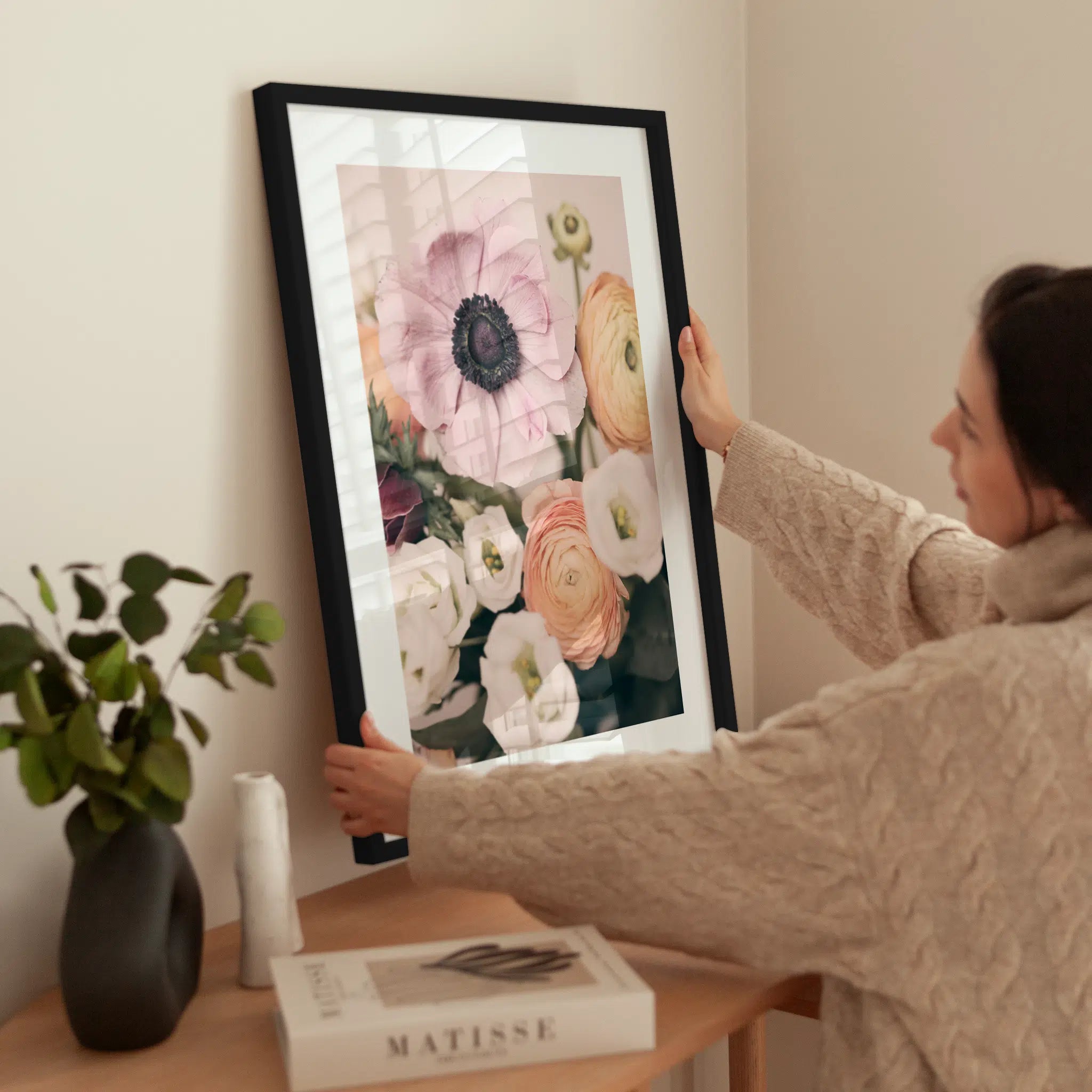 Pink Anemone wird aufgehängt