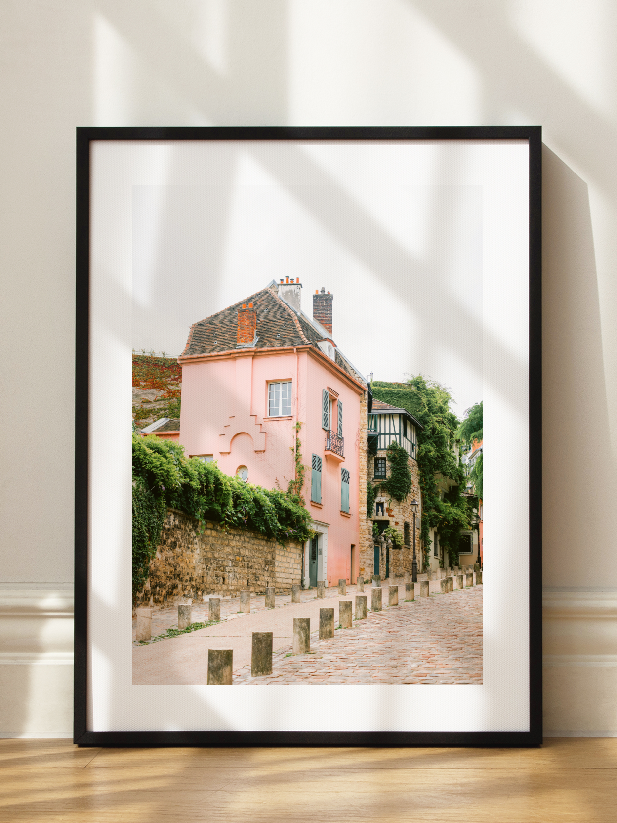 Pink House in Paris Poster