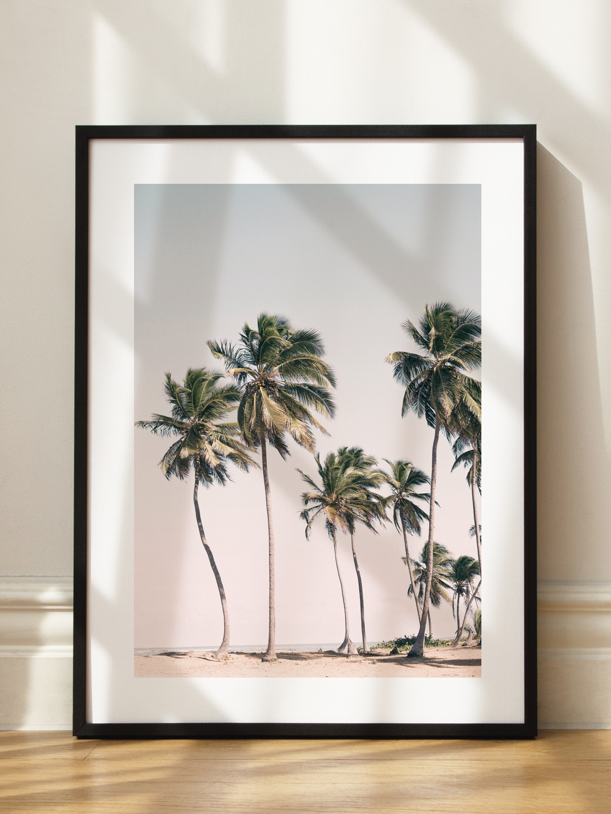Pink Sky Palm Poster
