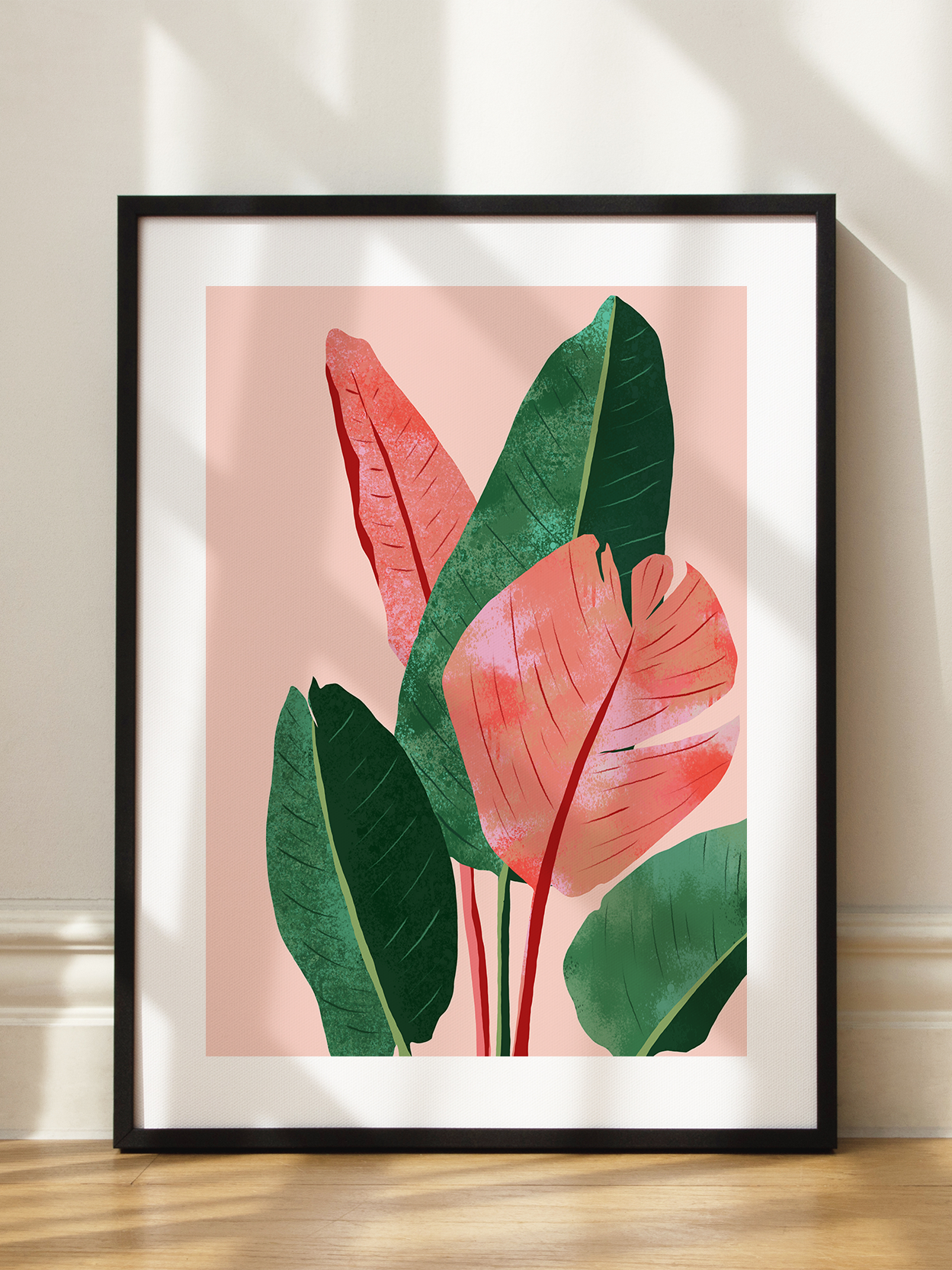 Pink and Green Botanical Poster