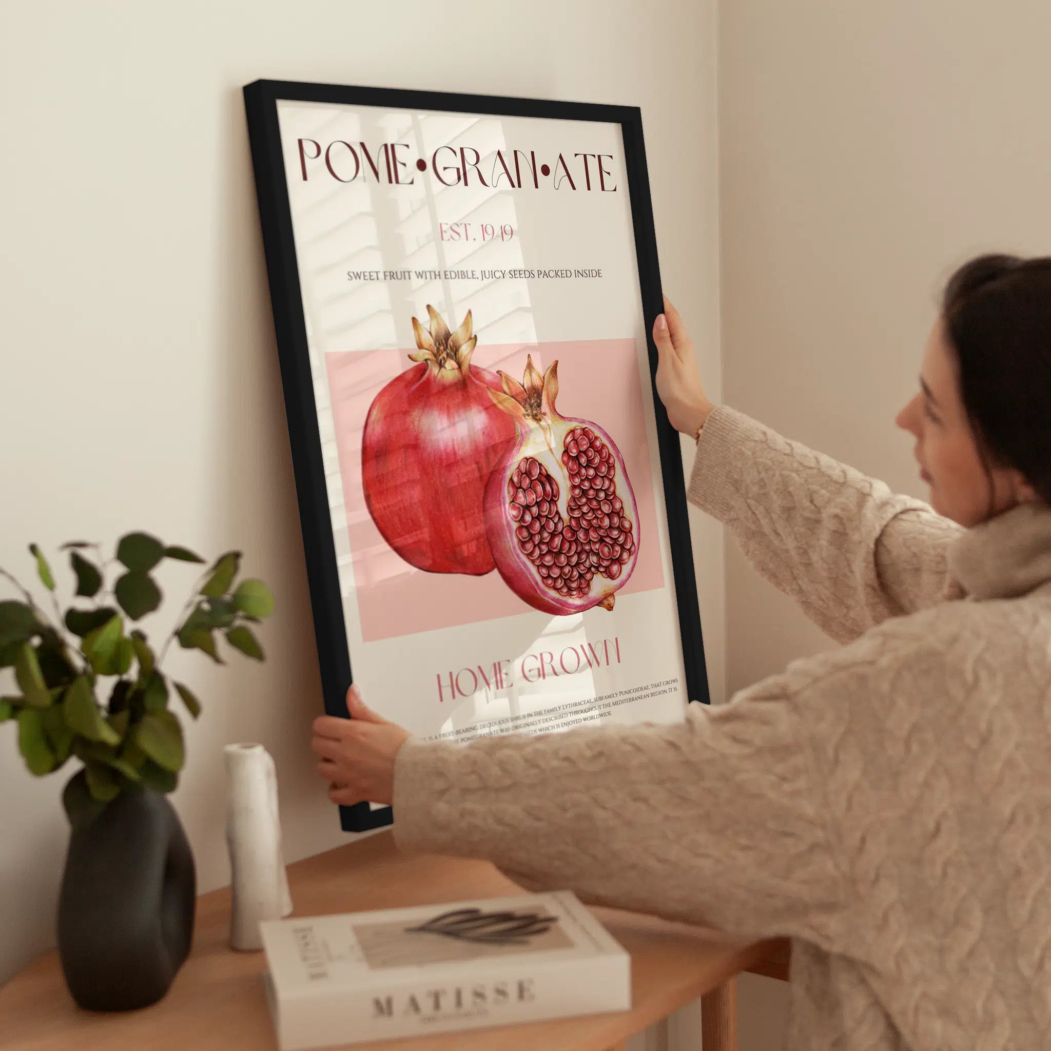 Pomegranate wird aufgehängt