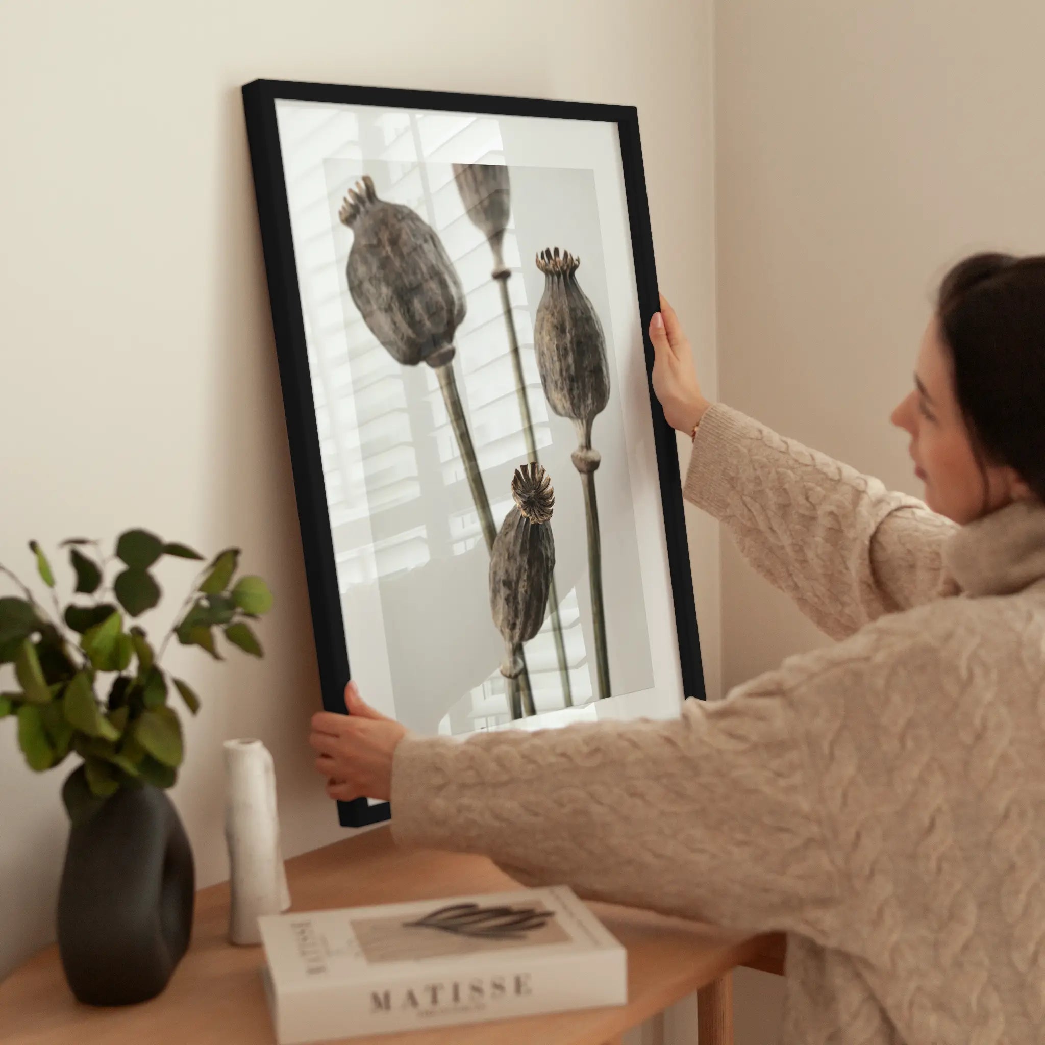 Poppy Seed Pods wird aufgehängt