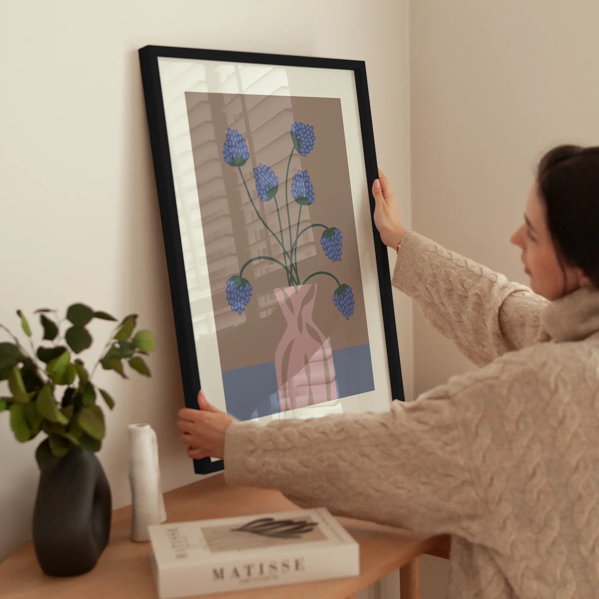 Purple Bunch wird aufgehängt