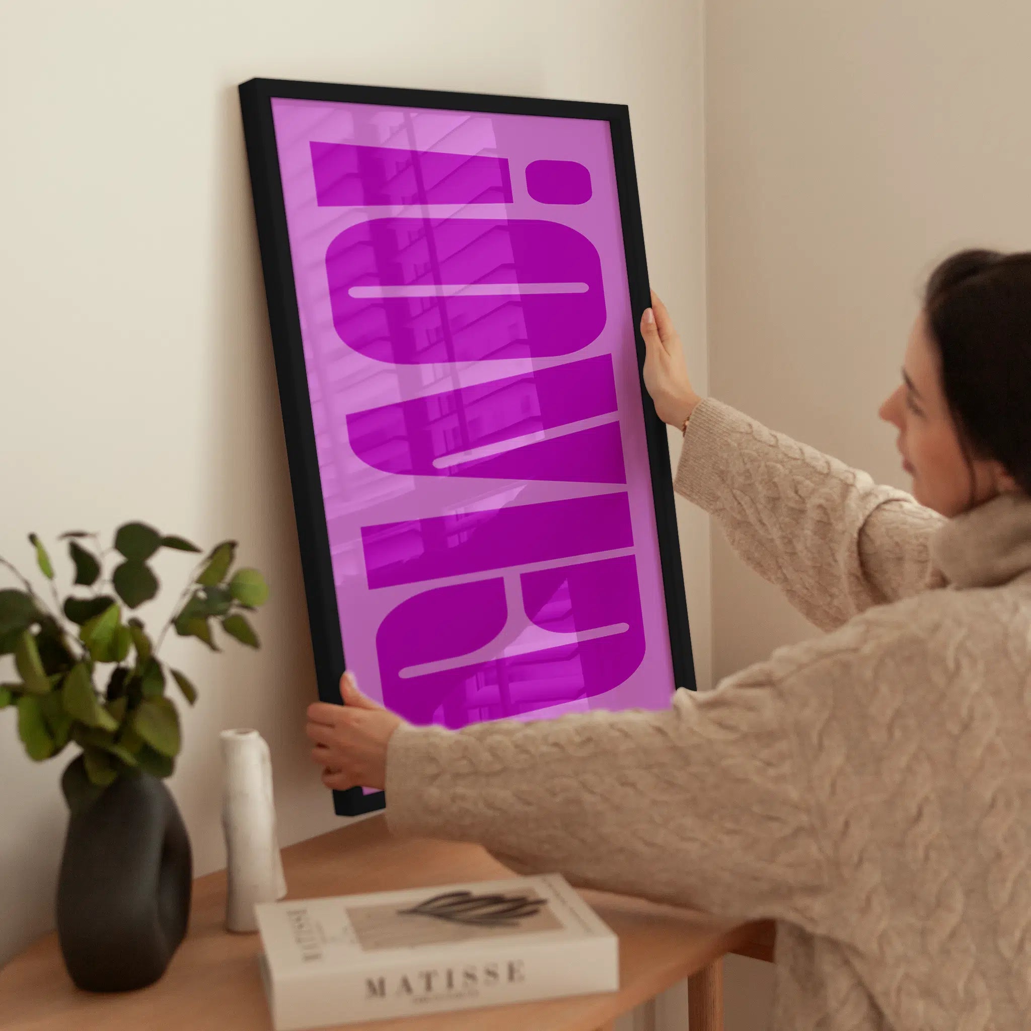 Purple Ciao wird aufgehängt