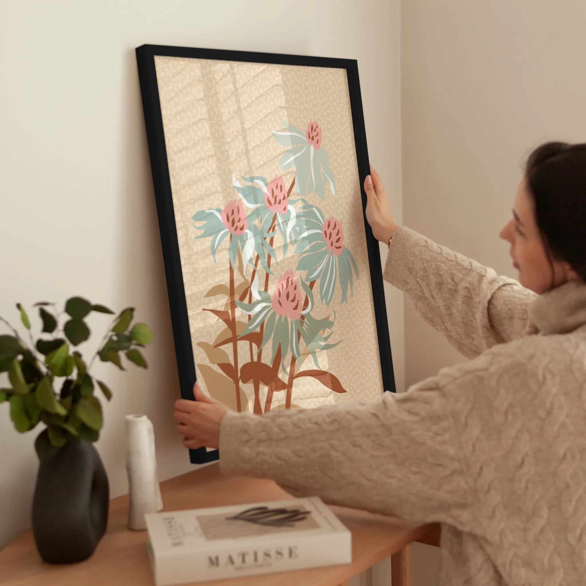 Radiant Florals wird aufgehängt