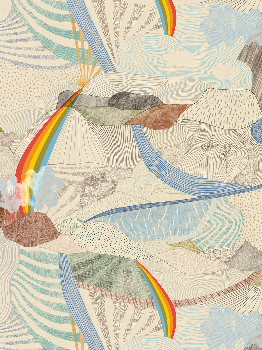 Rainbow Landscape Poster