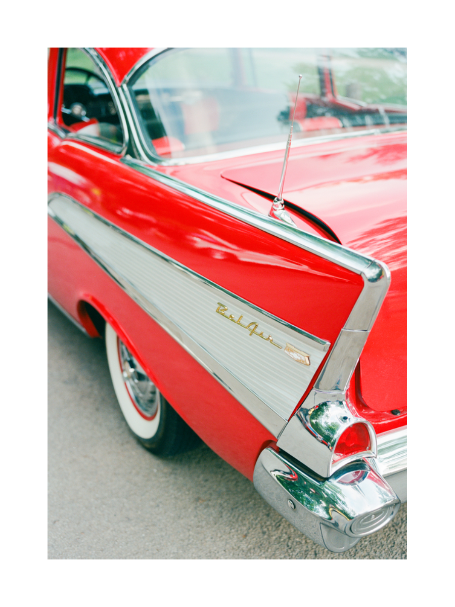 Red Classic Car Poster