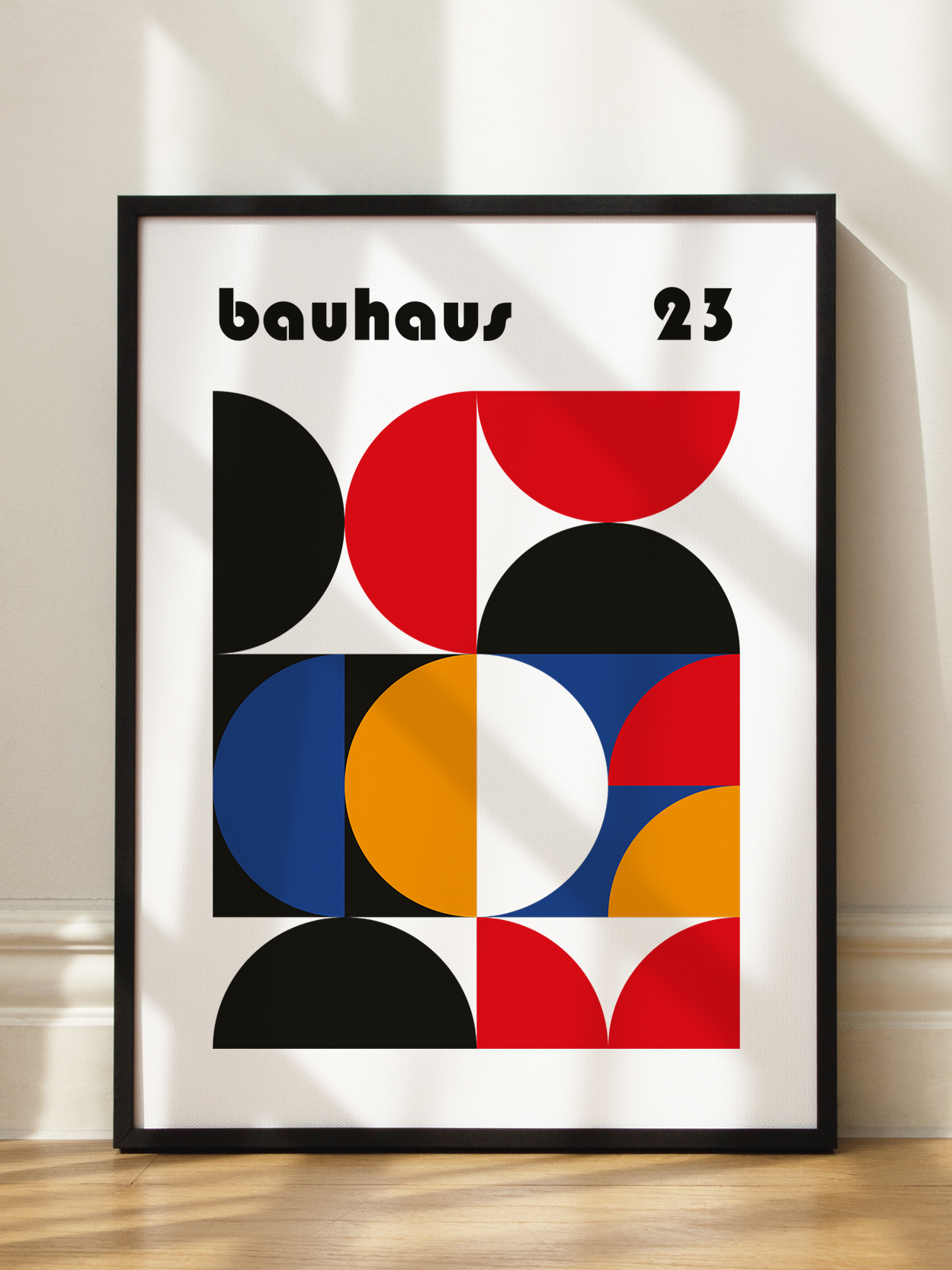 Red Hemispheres — Bauhaus 1923 Poster