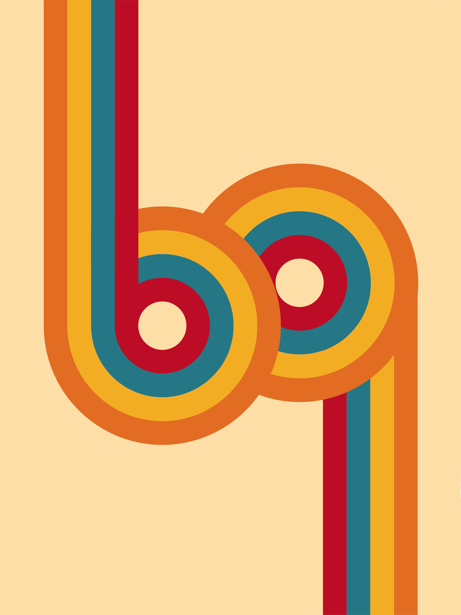 Retro Groovy Loops Poster