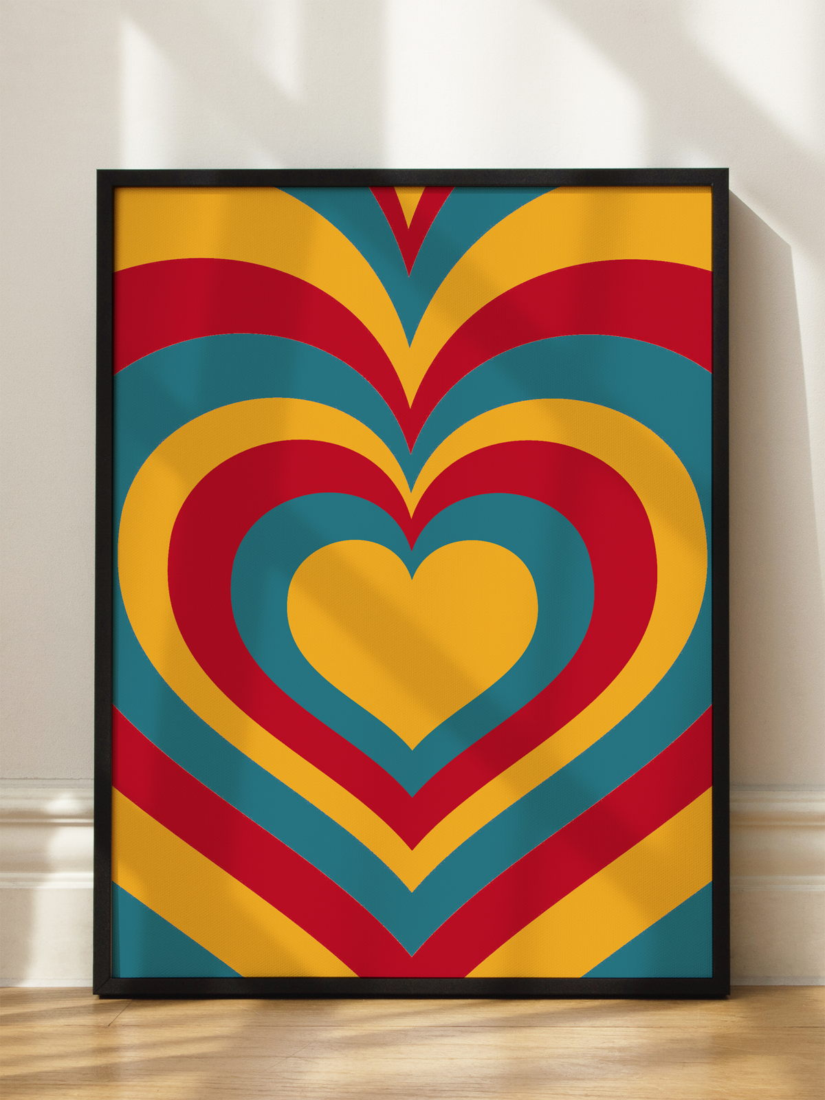 Hypnotic Retro Heart Poster