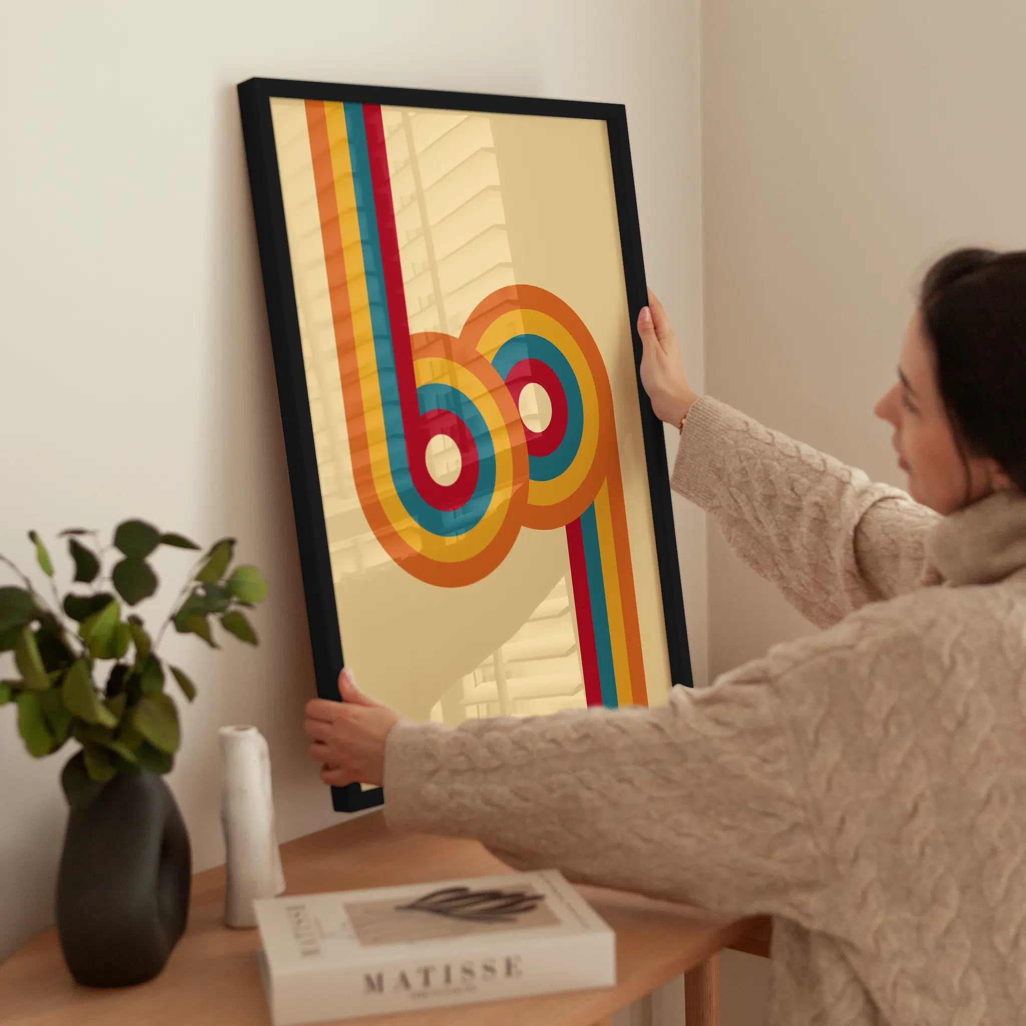Retro Groovy Loops wird aufgehängt