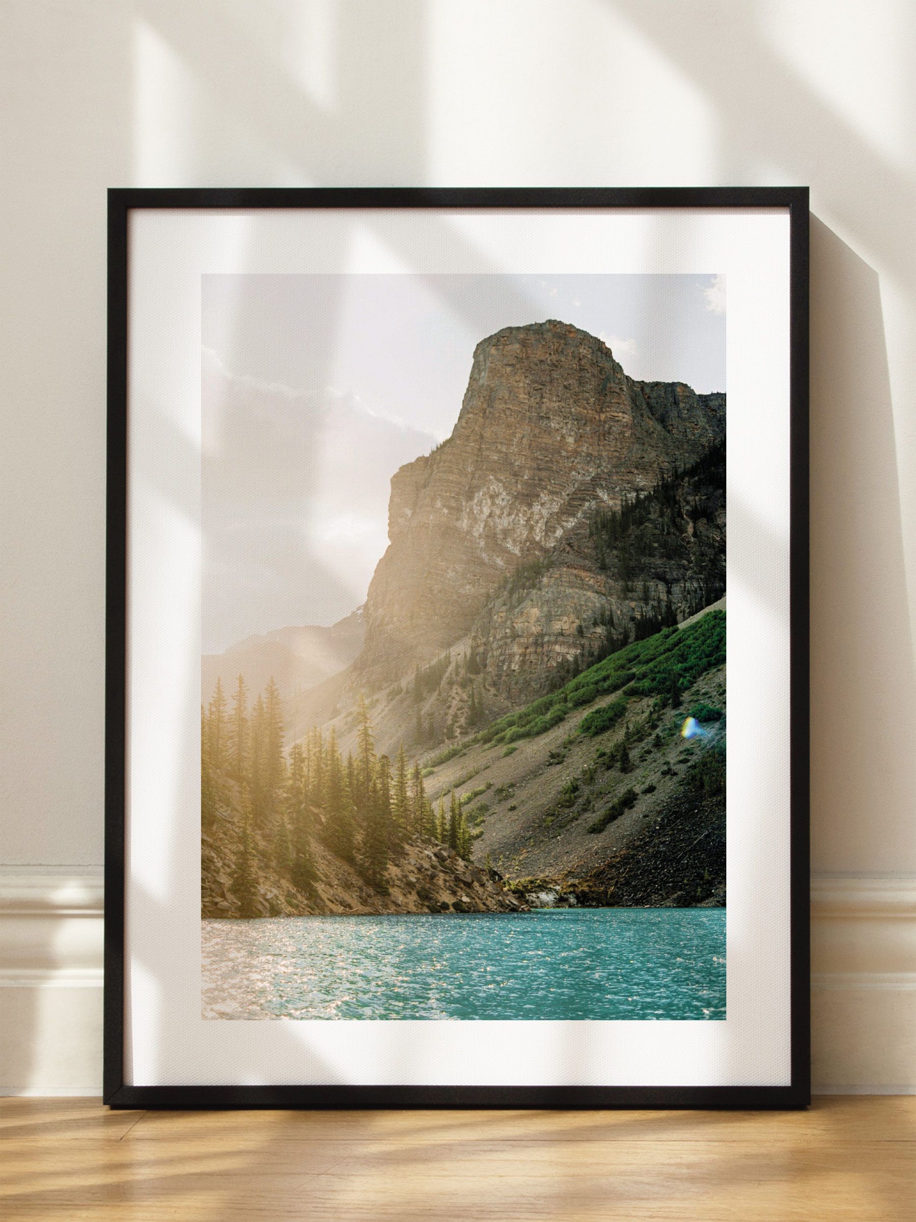 Lakeside Mountains Poster