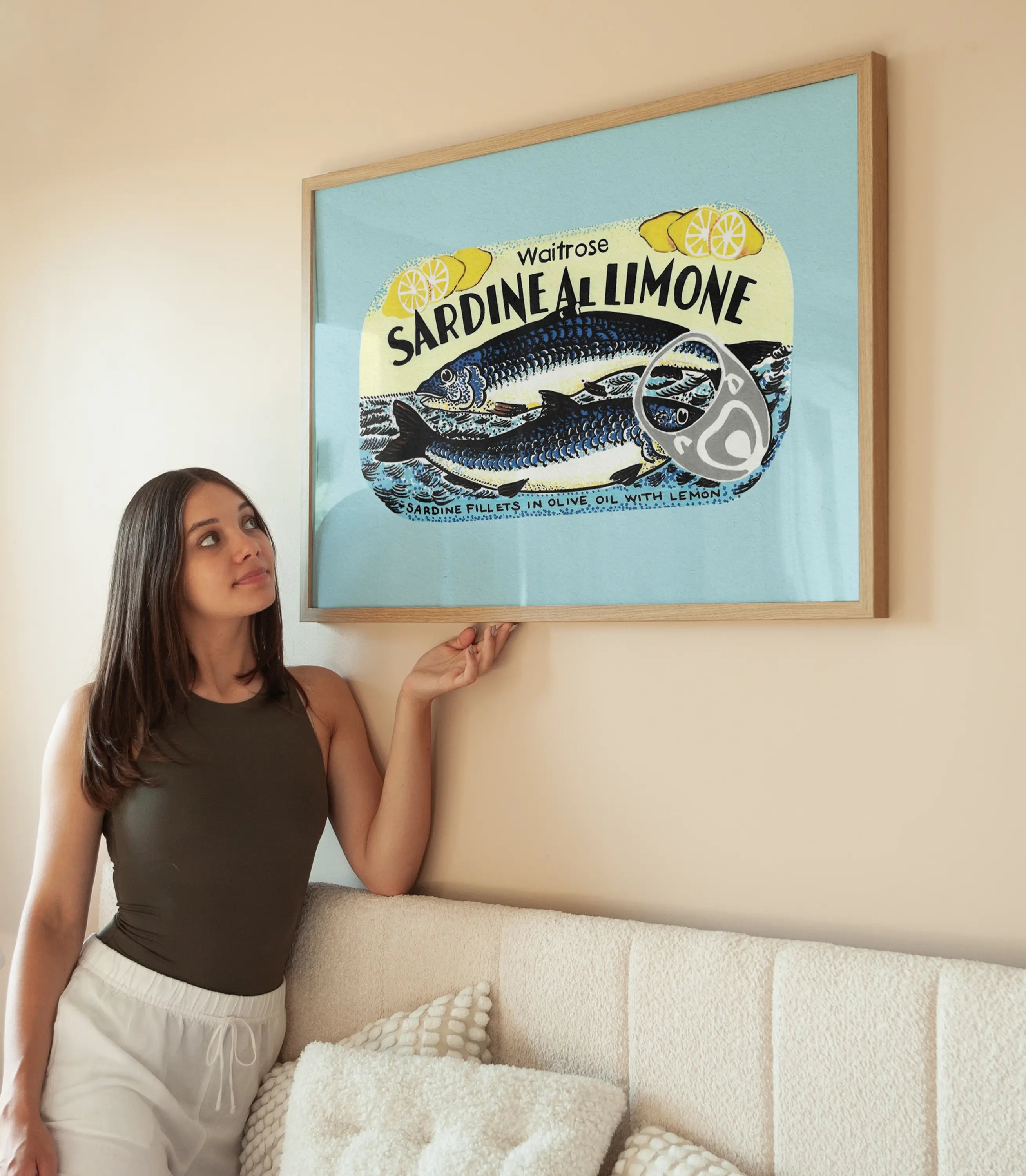 Sardine al Limone wird aufgehängt