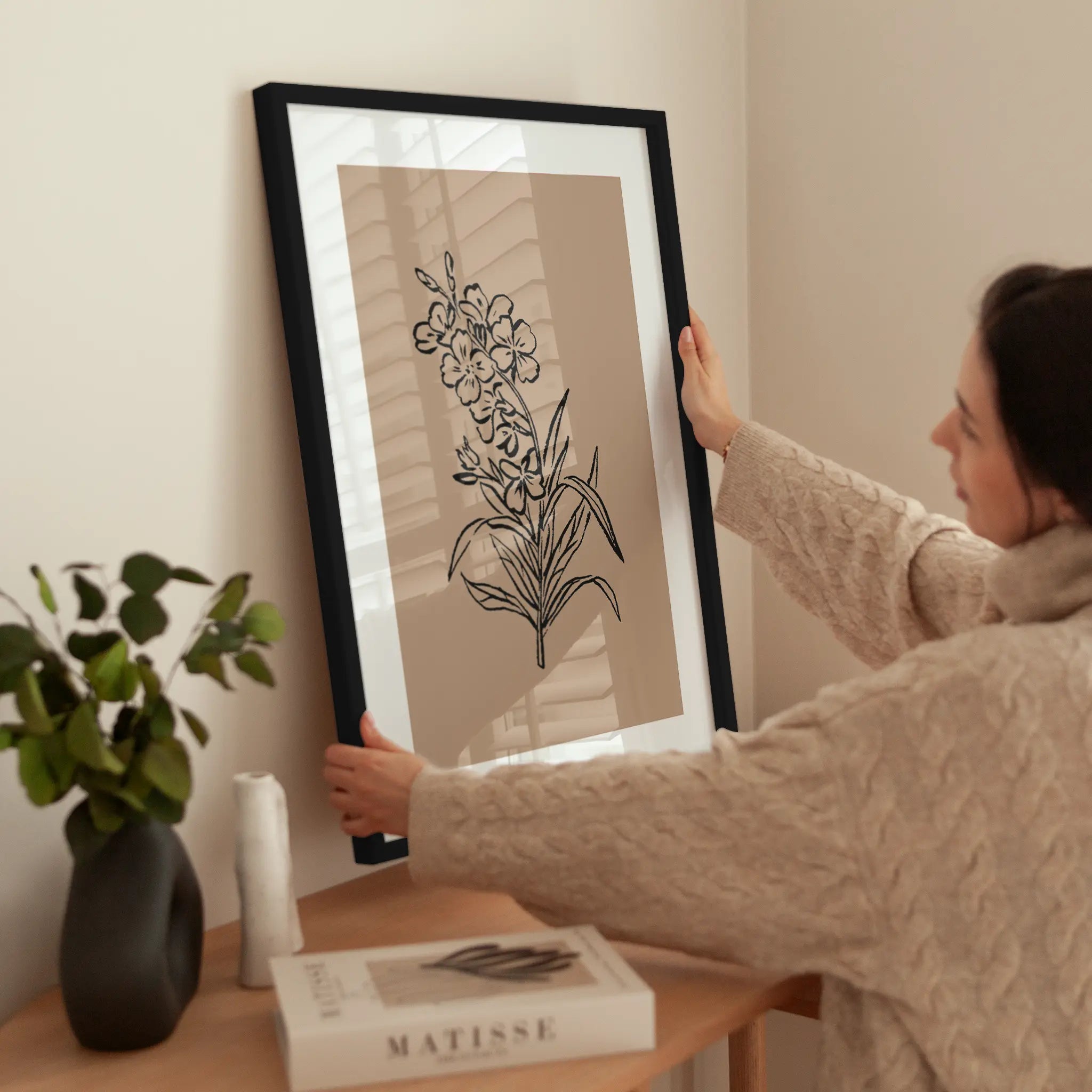 Sketch of Flowers wird aufgehängt