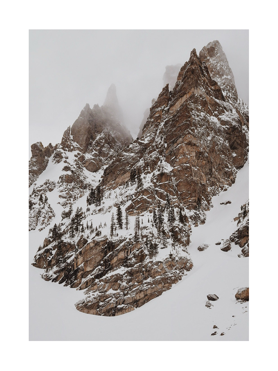 Snowy Mountain Landscape Poster