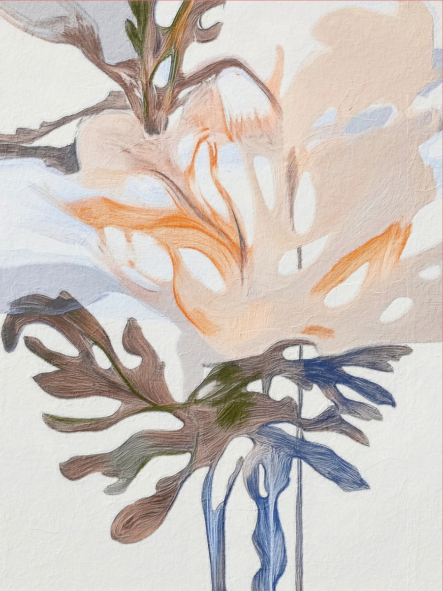 Soft Floral Abstract Poster