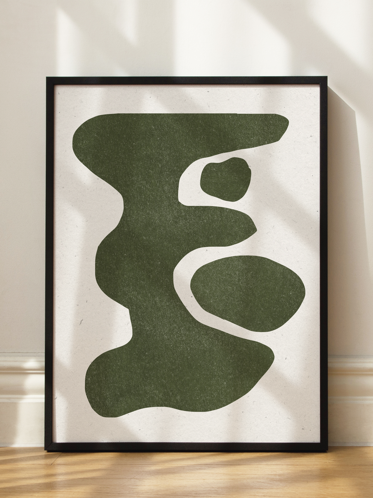 Soft Green Shapes Poster