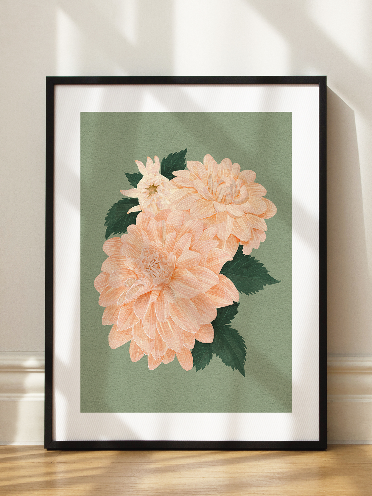 Soft Peach Botanical Poster