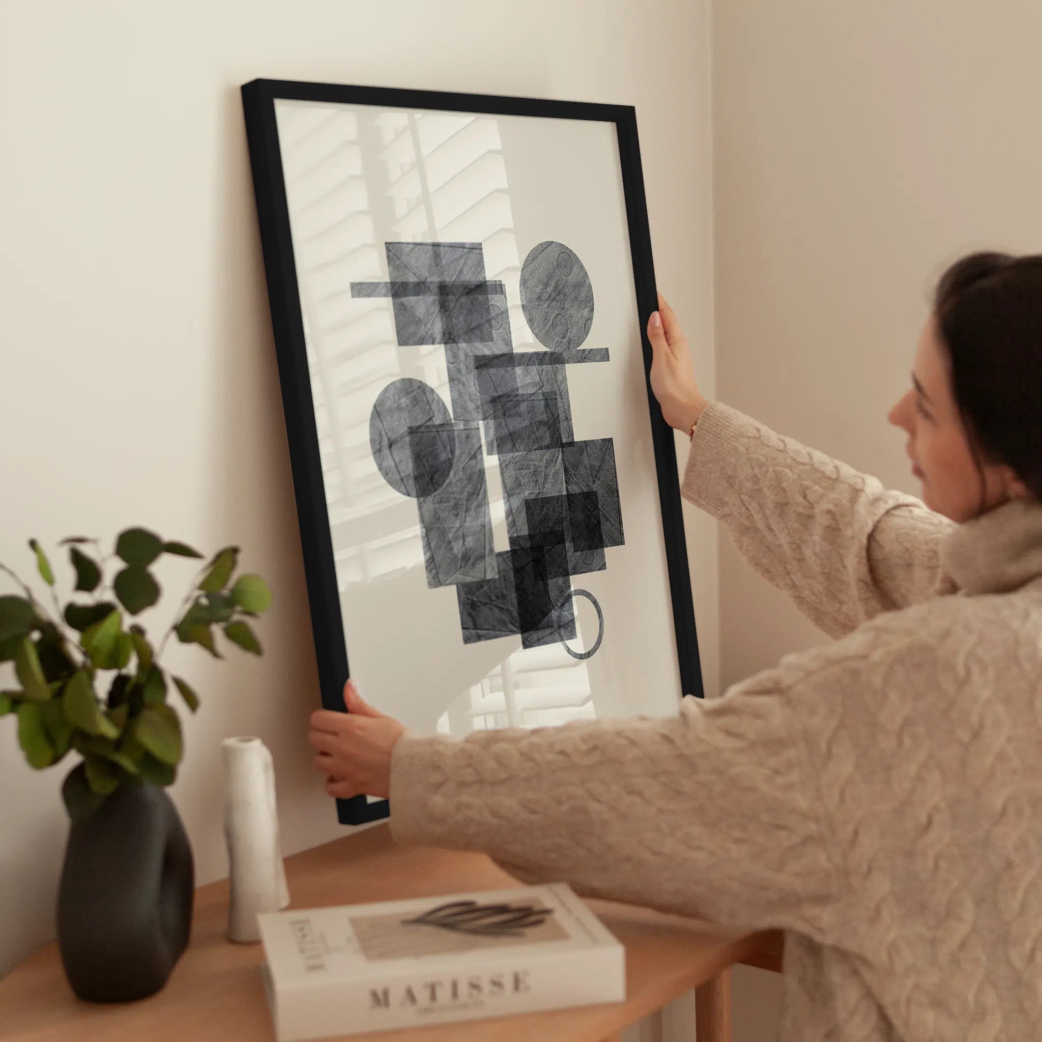 Stacked Shapes wird aufgehängt