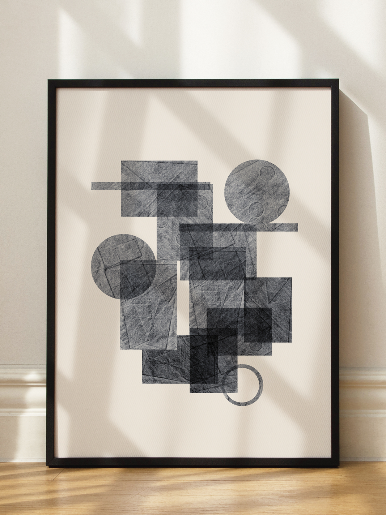 Stacked Shapes Poster