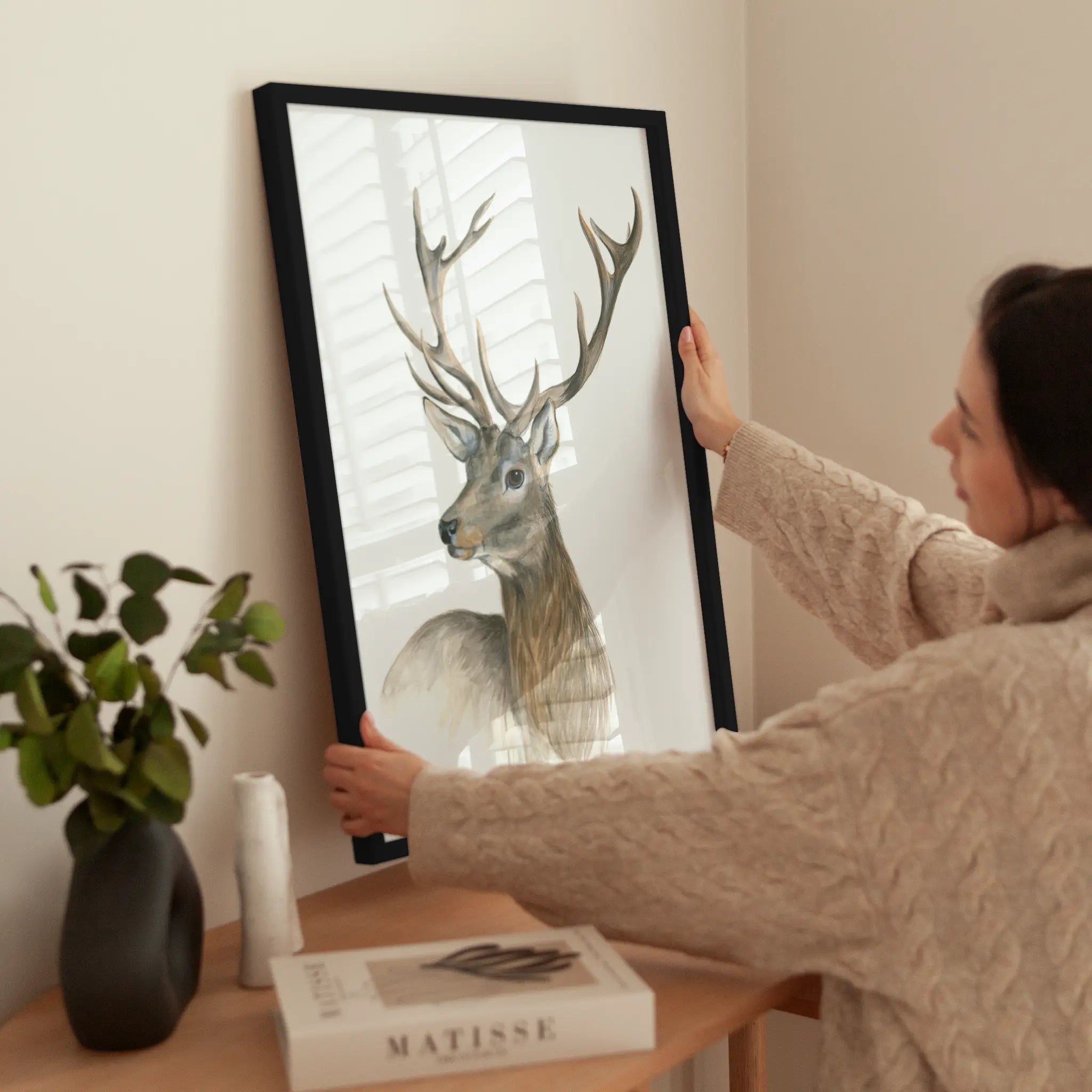 Stag wird aufgehängt