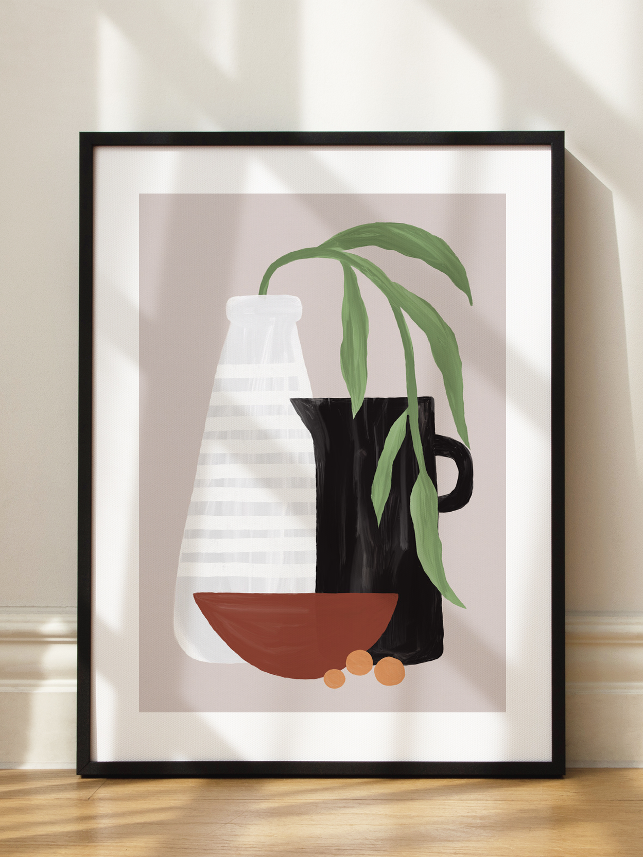 Still Life With Green Plant Poster