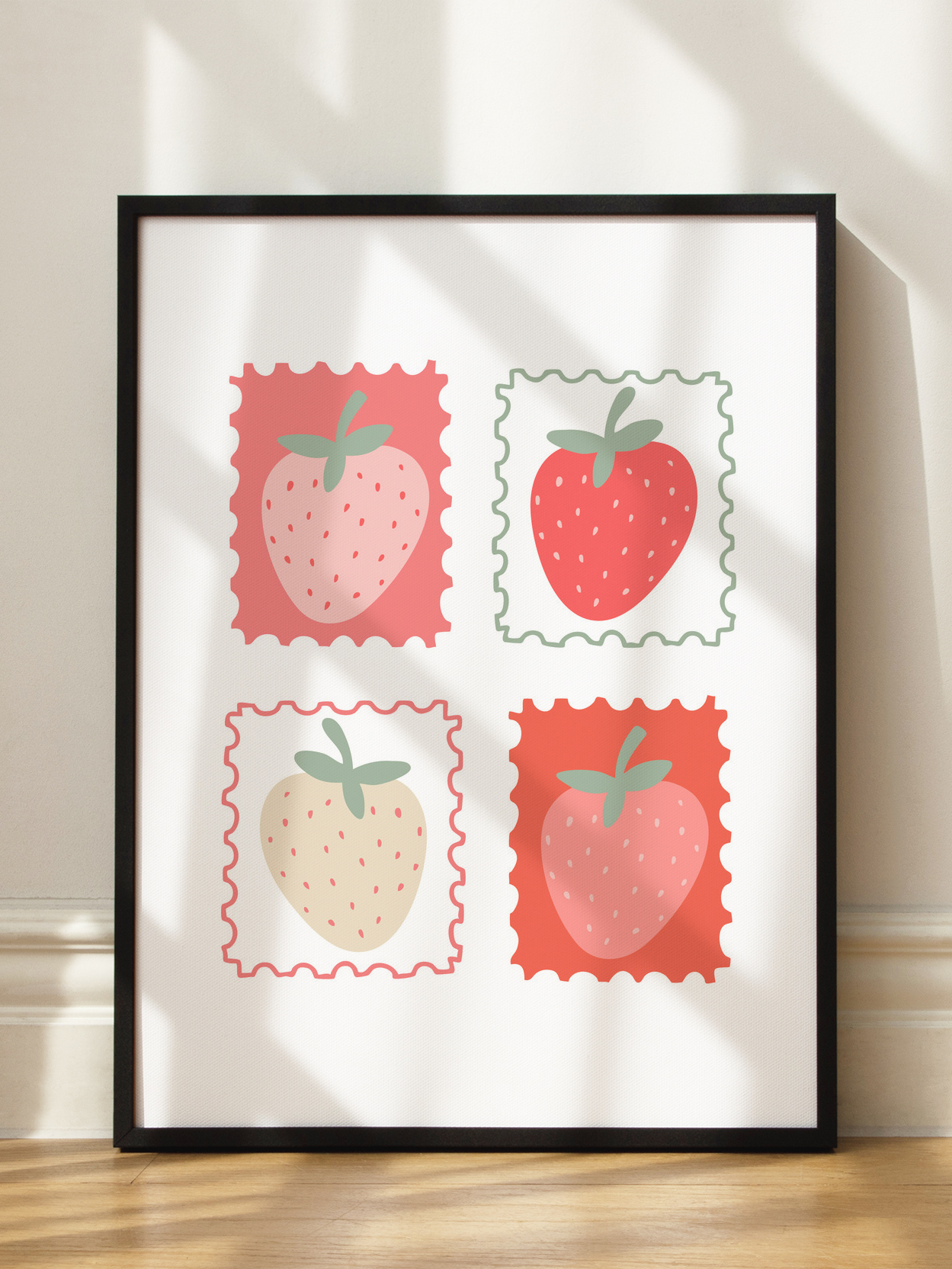 Strawberry Stamps Poster