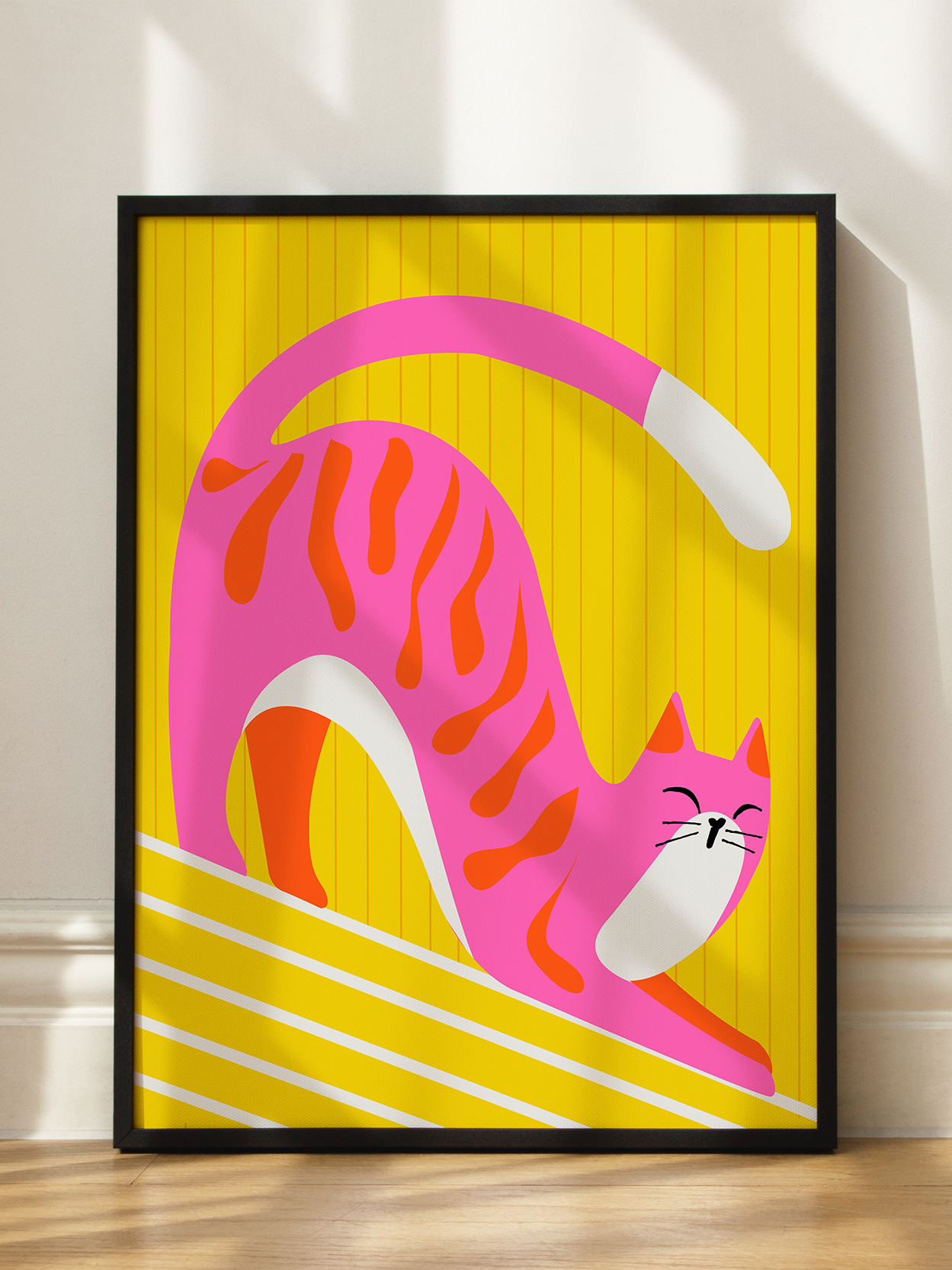 Stretching Cat Poster