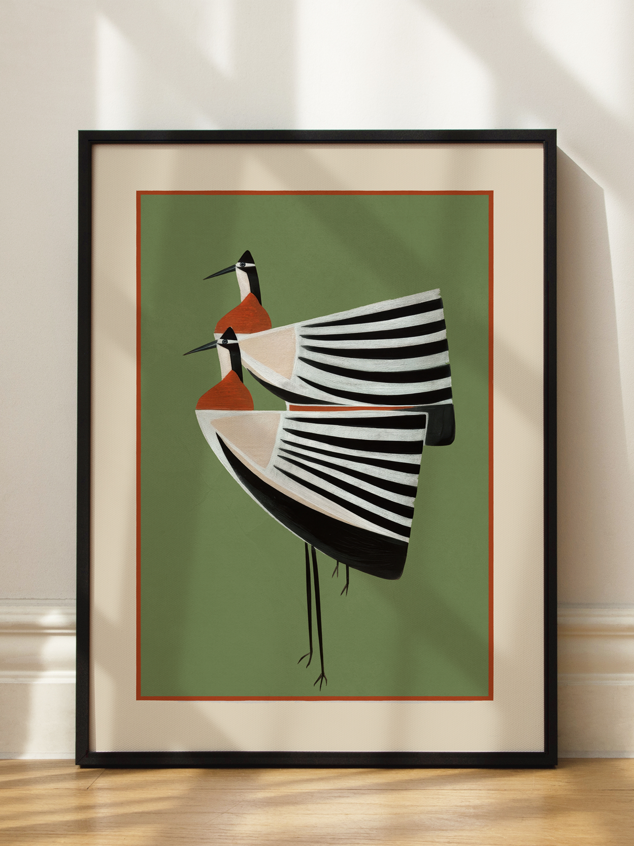 Striped Birds Poster
