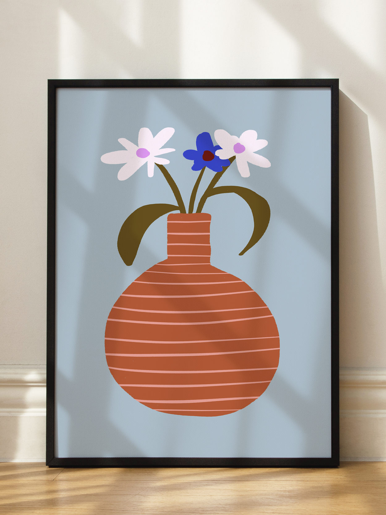 Striped Clay Vase
