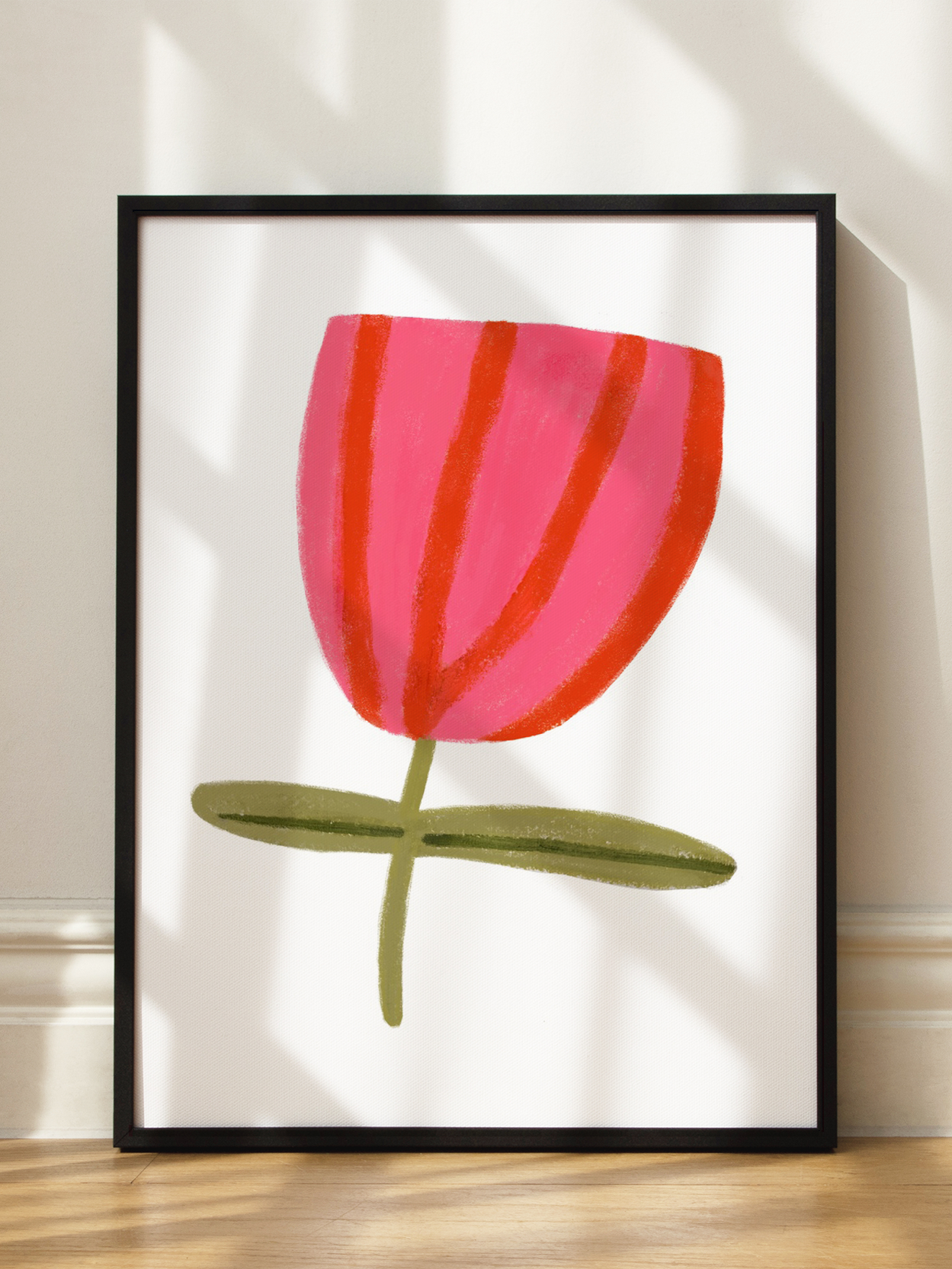 Striped Flower Poster