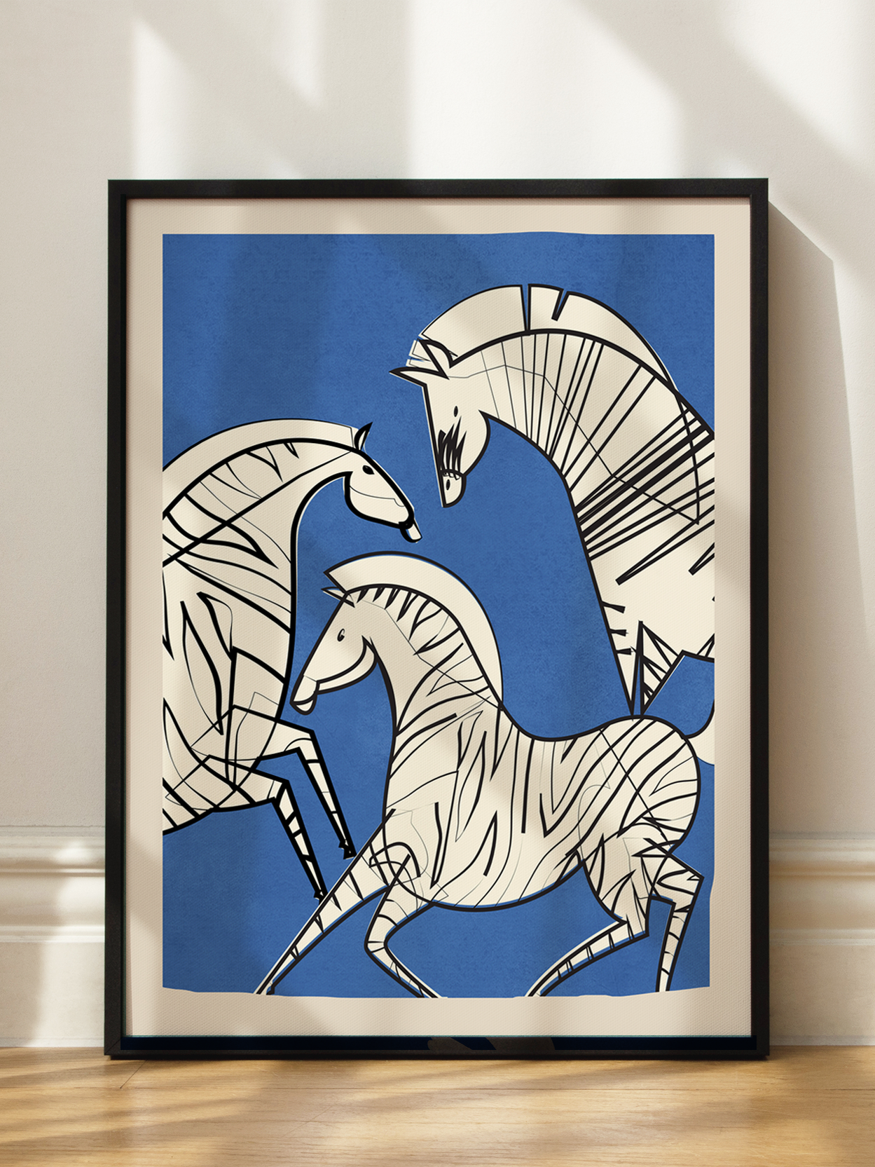 Striped Horses Poster