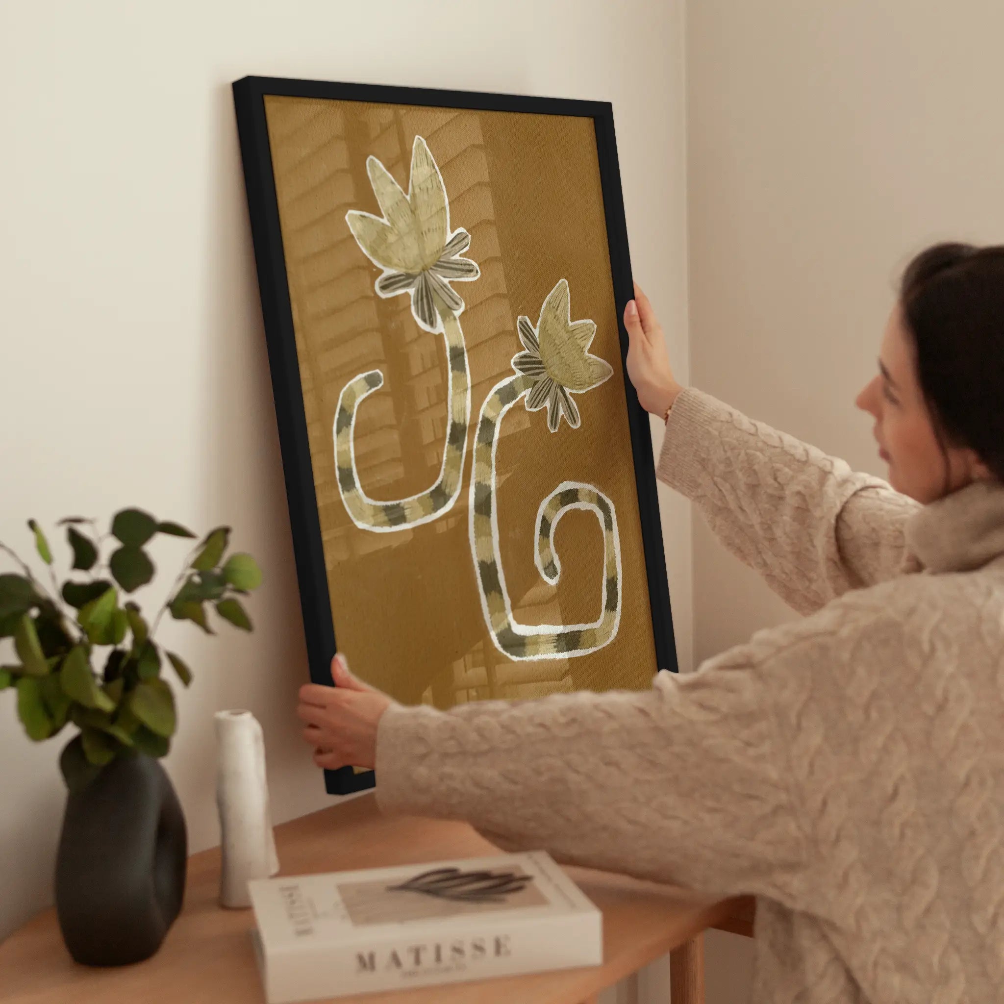 Striped Stems wird aufgehängt