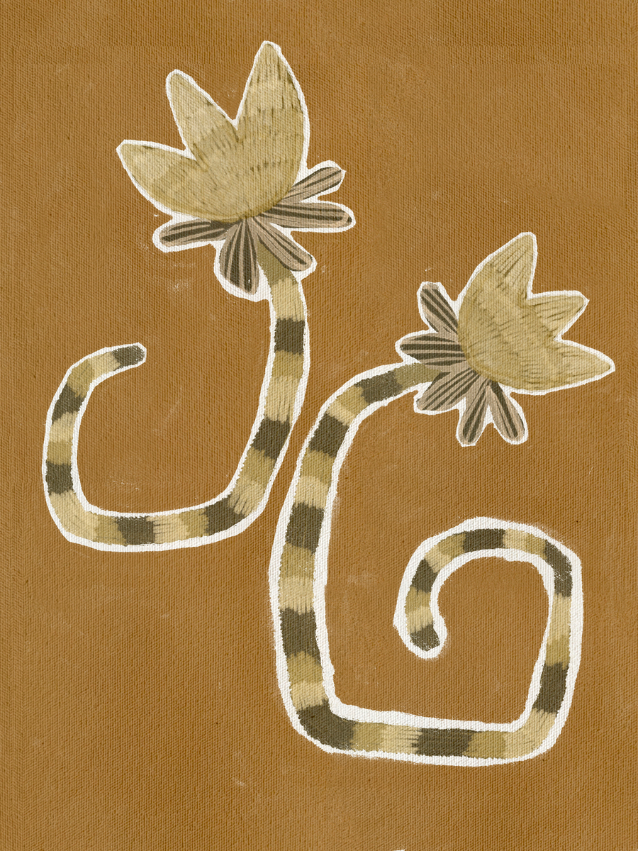 Striped Stems Poster