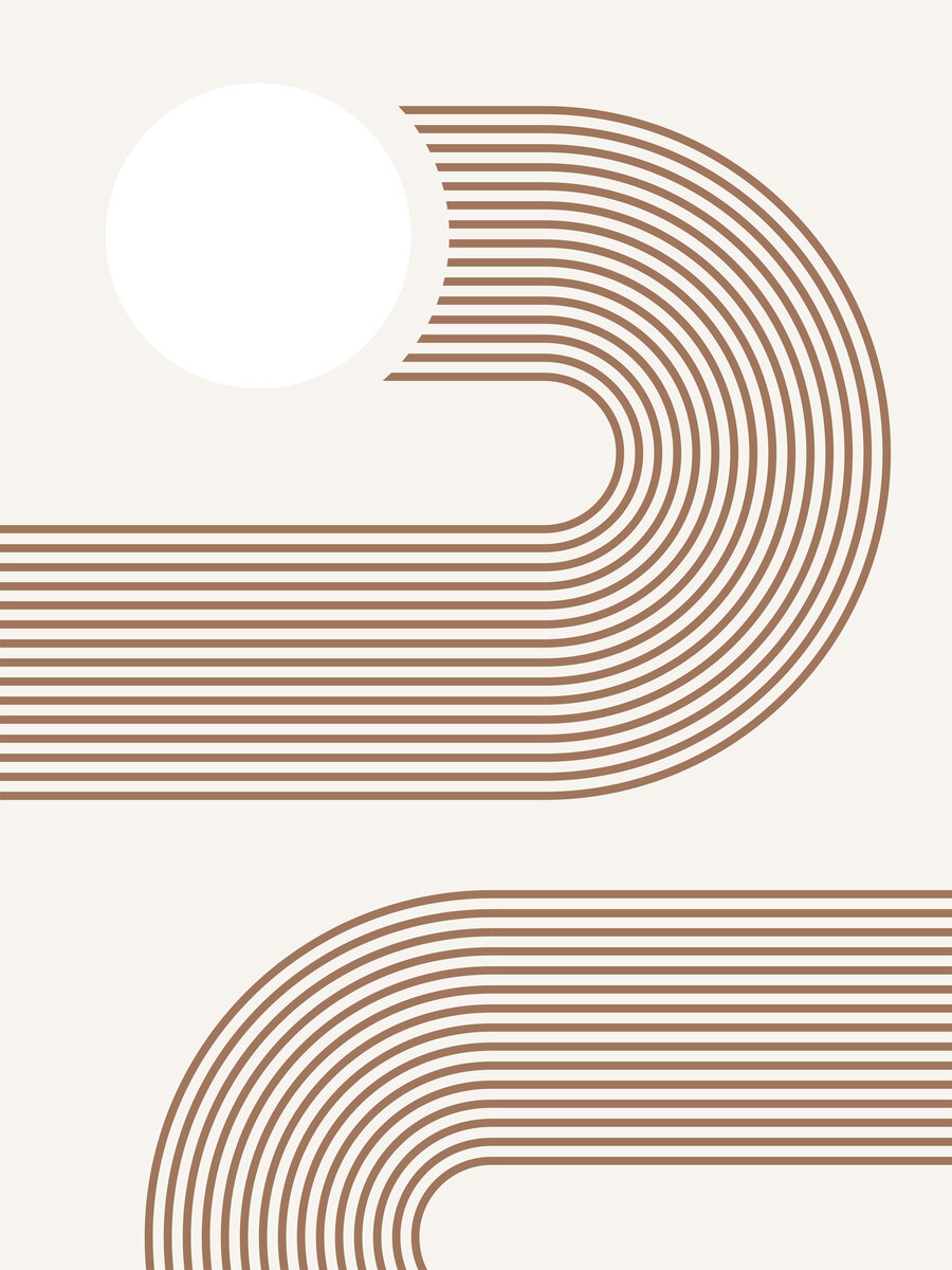 Sun and Lines Poster