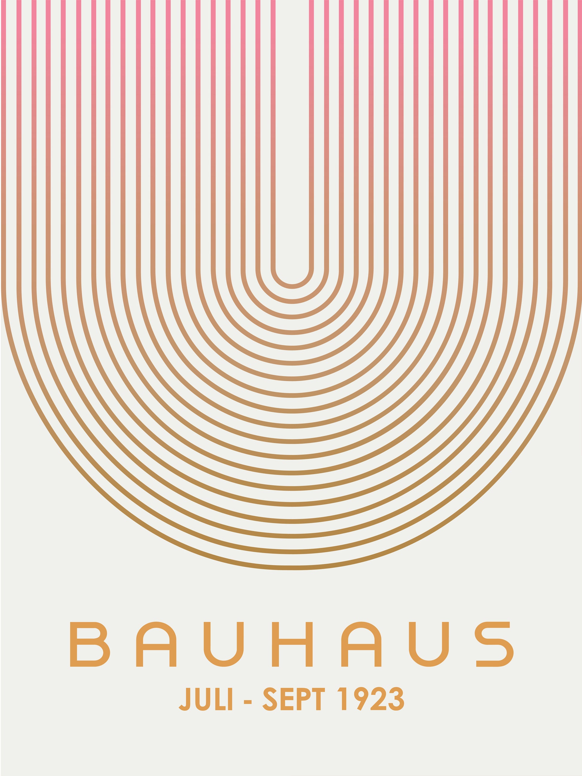Sunlit Arcs — Bauhaus 1923 Poster