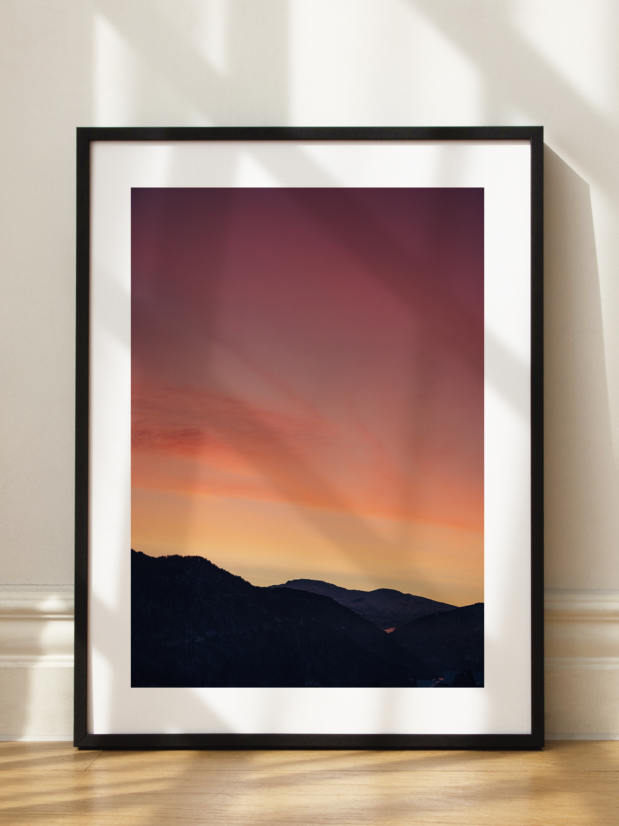 Sunset Over Mountains