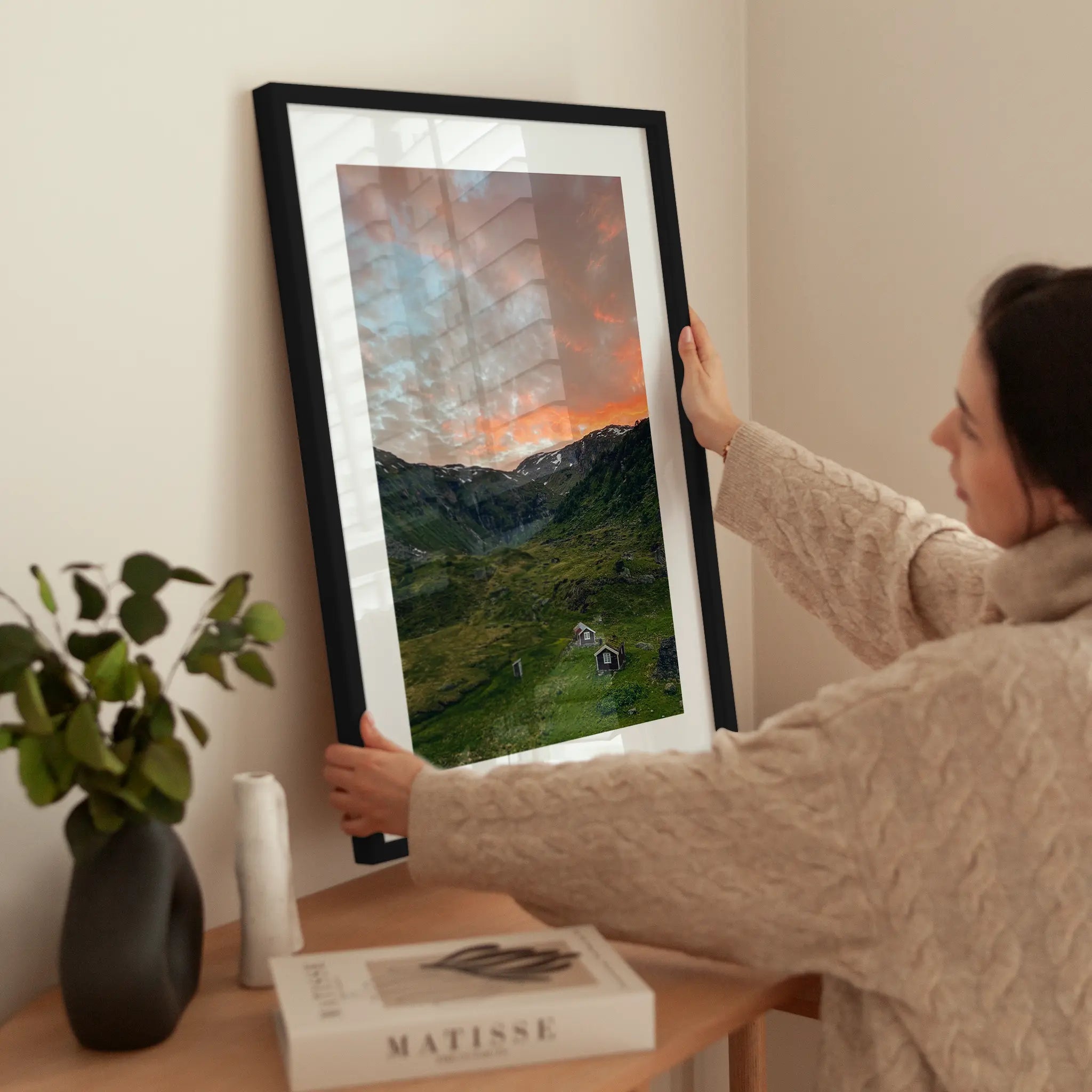 Sunset Valley No1 wird aufgehängt