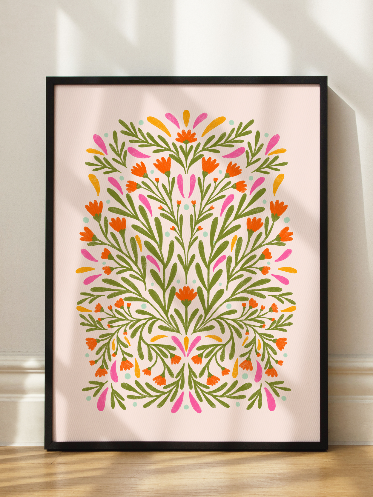 Symmetrical Floral Pattern