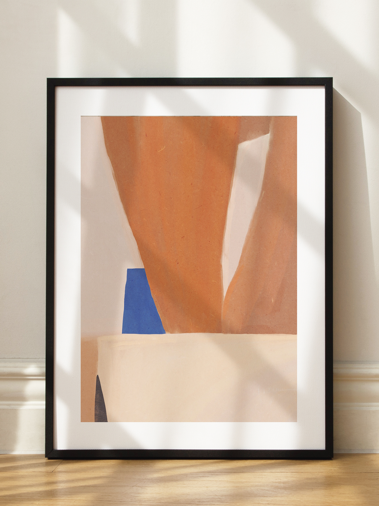 Tan and White Poster