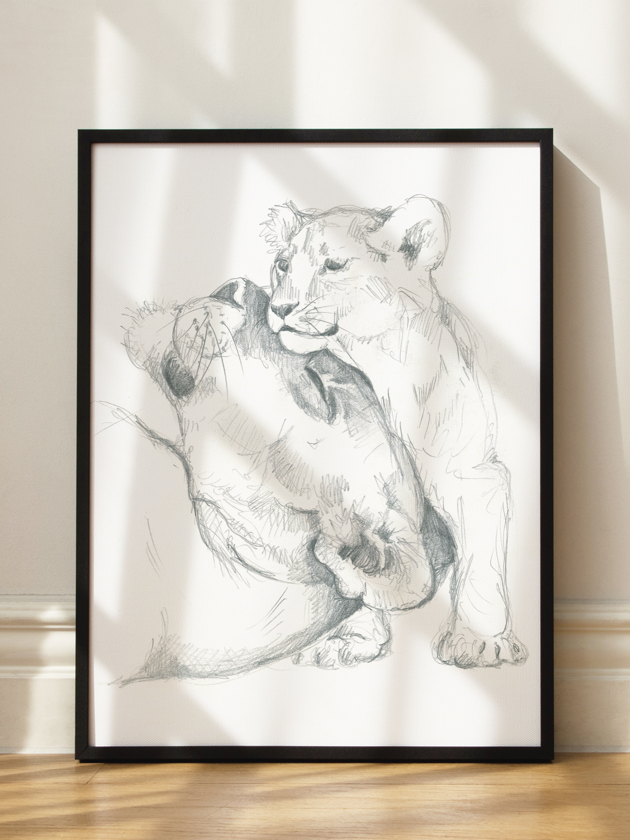 Tender Lion Sketch Poster