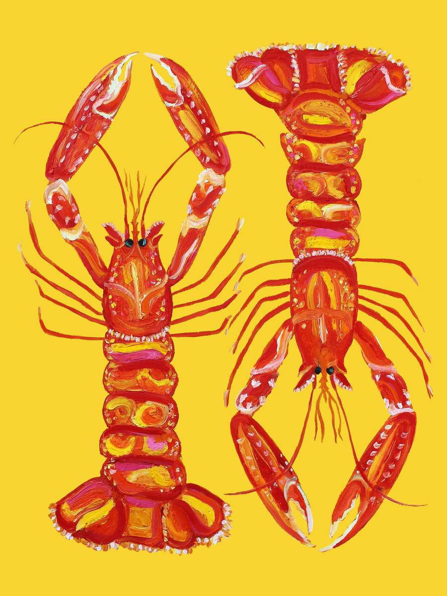 Two Lobsters Poster