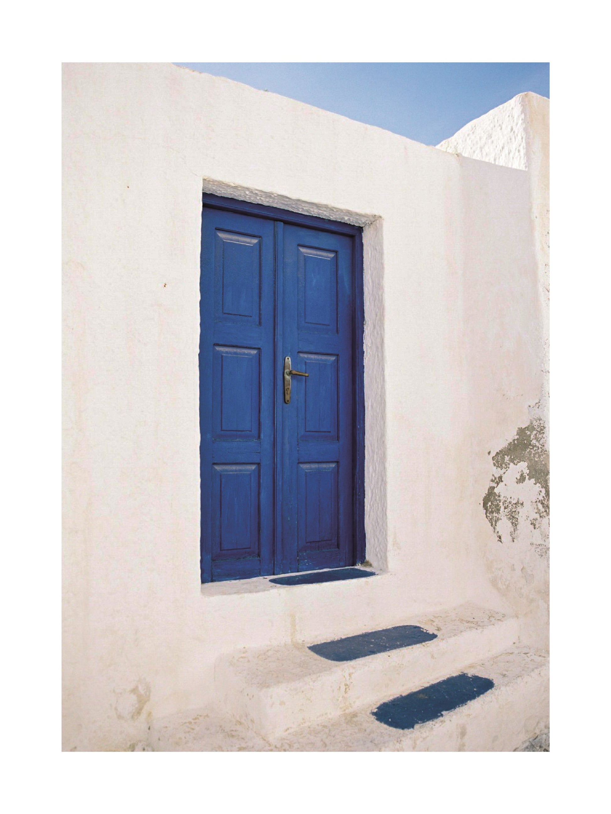 Santorini Doorway Poster