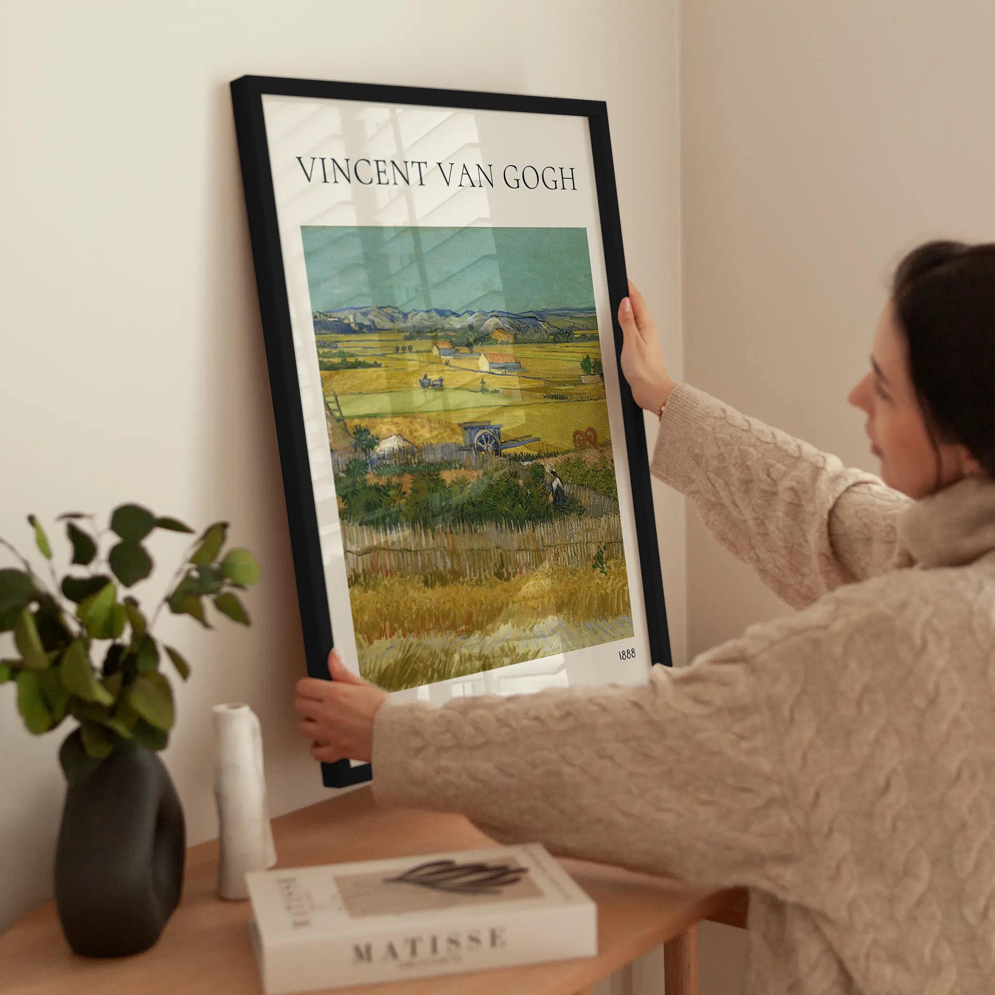 Van Gogh — The Harvest wird aufgehängt