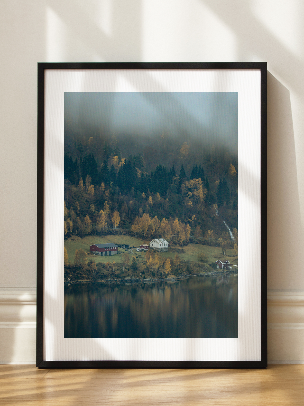 Village by the Lake Poster