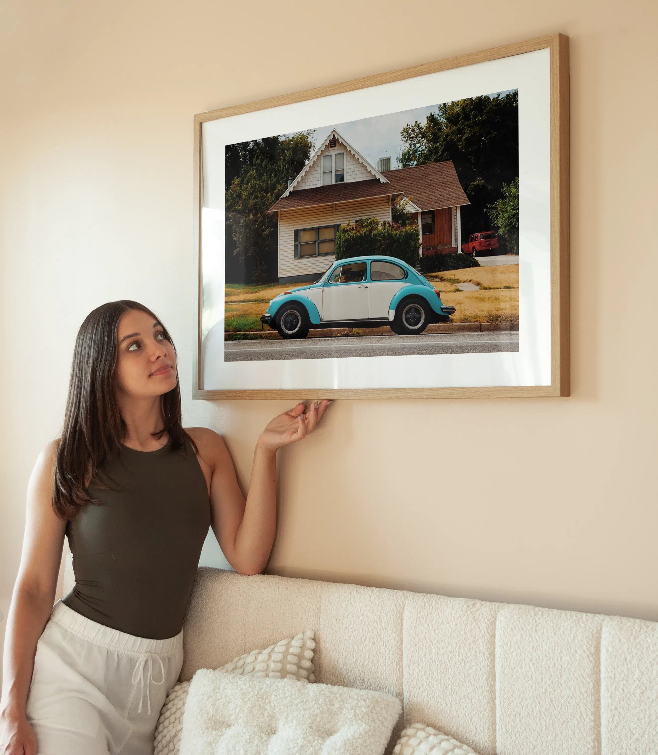 Vintage Car wird aufgehängt